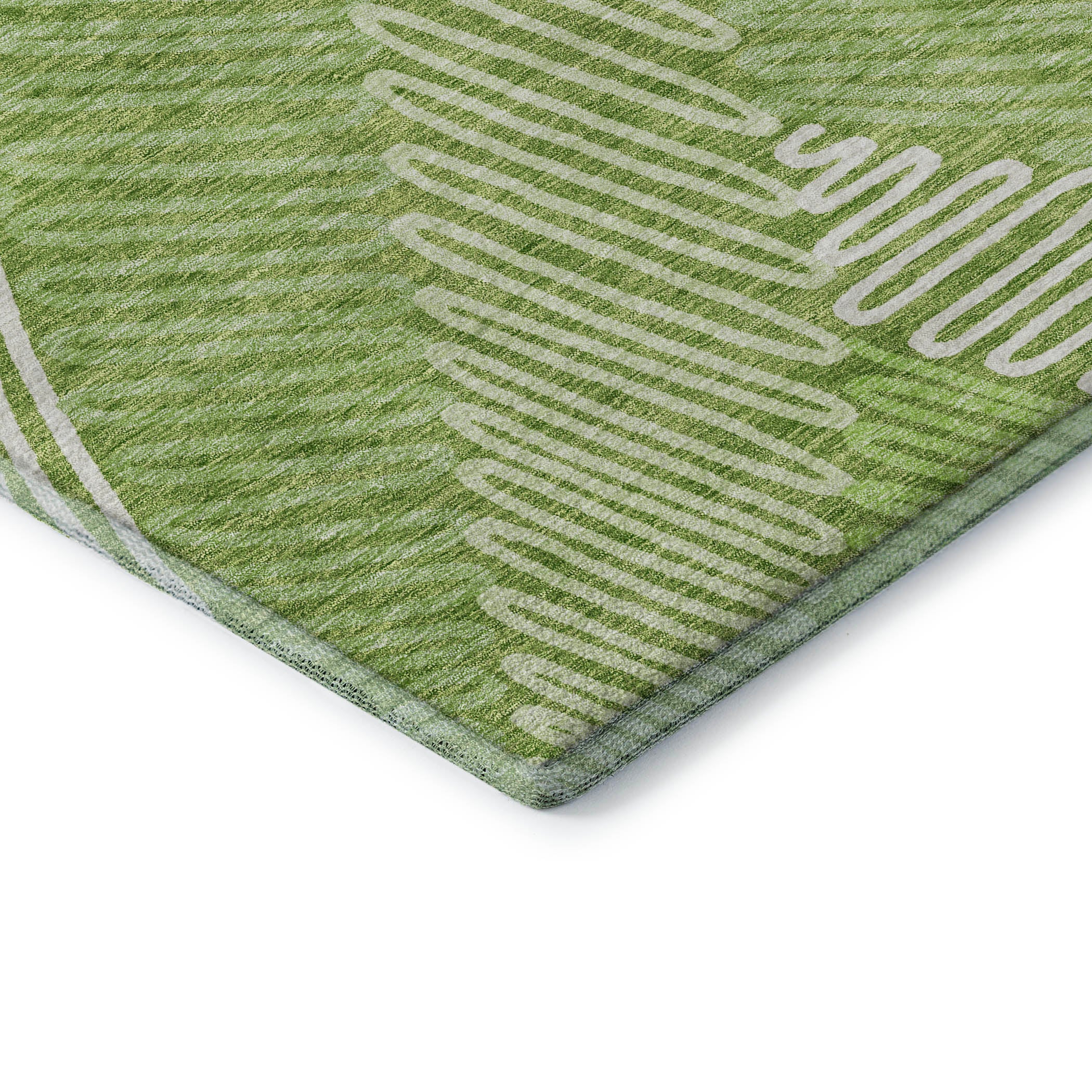 Istanbul Machine Washable Transitional Lime Green Rug 1'8" x 2'6" #shape_Rectangle
