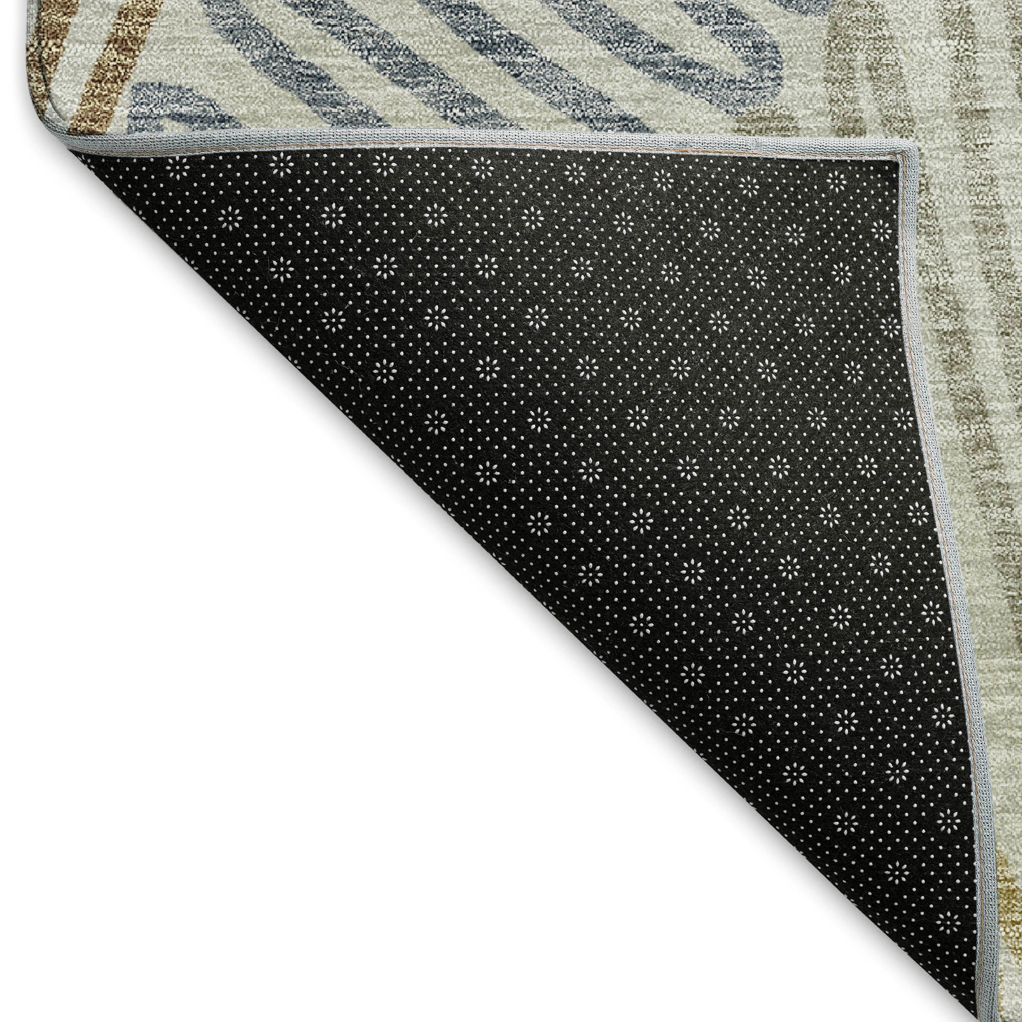 Istanbul Machine Washable Transitional Taupe Brown Rug 1'8" x 2'6" #shape_Rectangle