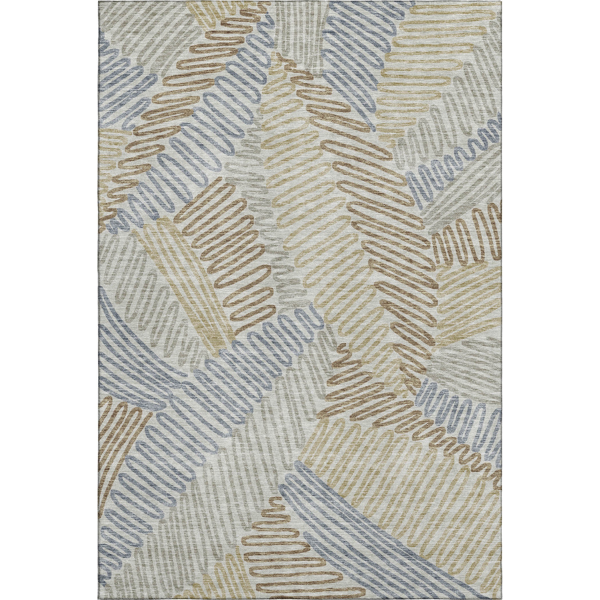 Istanbul Machine Washable Transitional Taupe Brown Rug 2'6" x 3'10" #shape_Rectangle