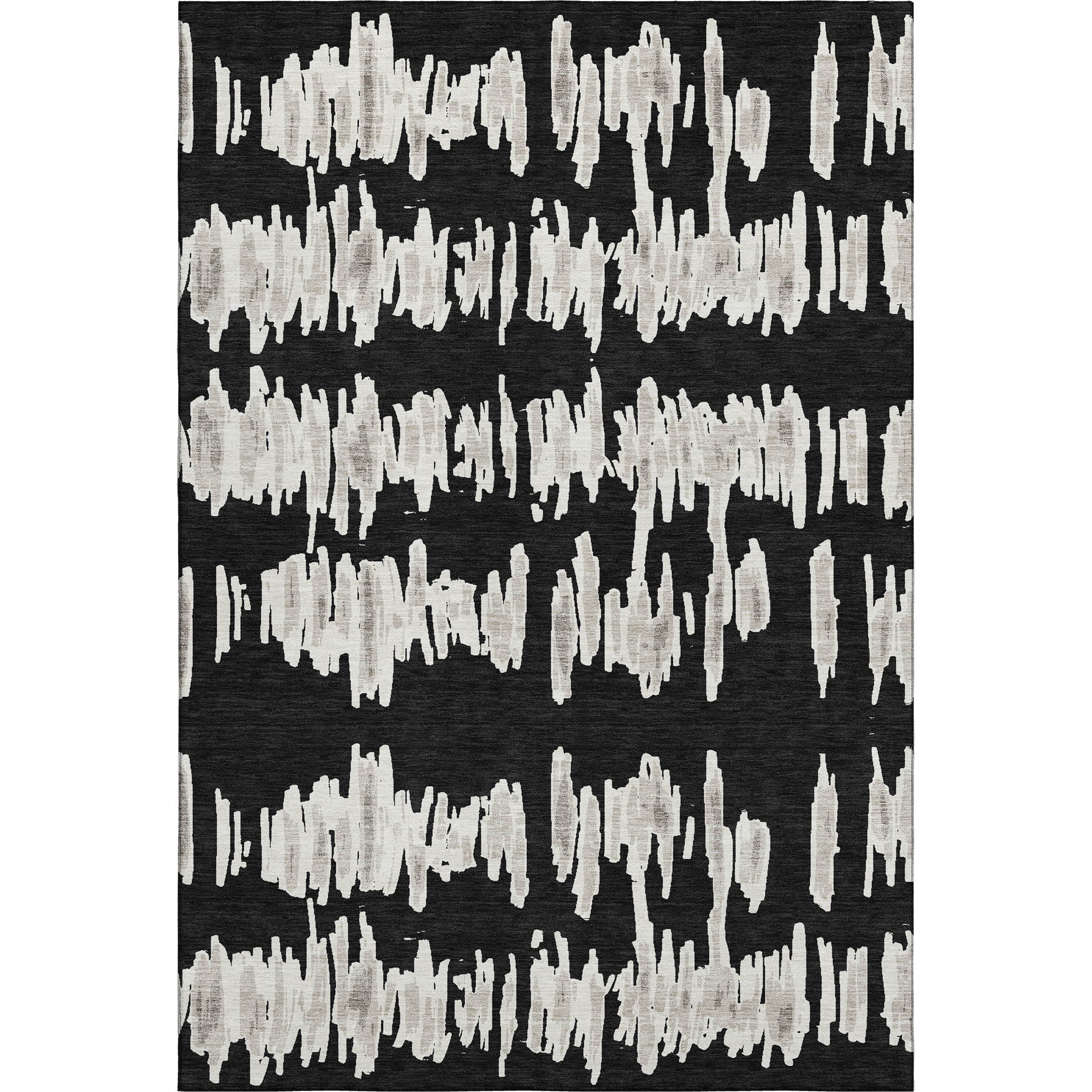 Dubrovnik Machine Washable Transitional Black Rug 2'6" x 3'10" #shape_Rectangle