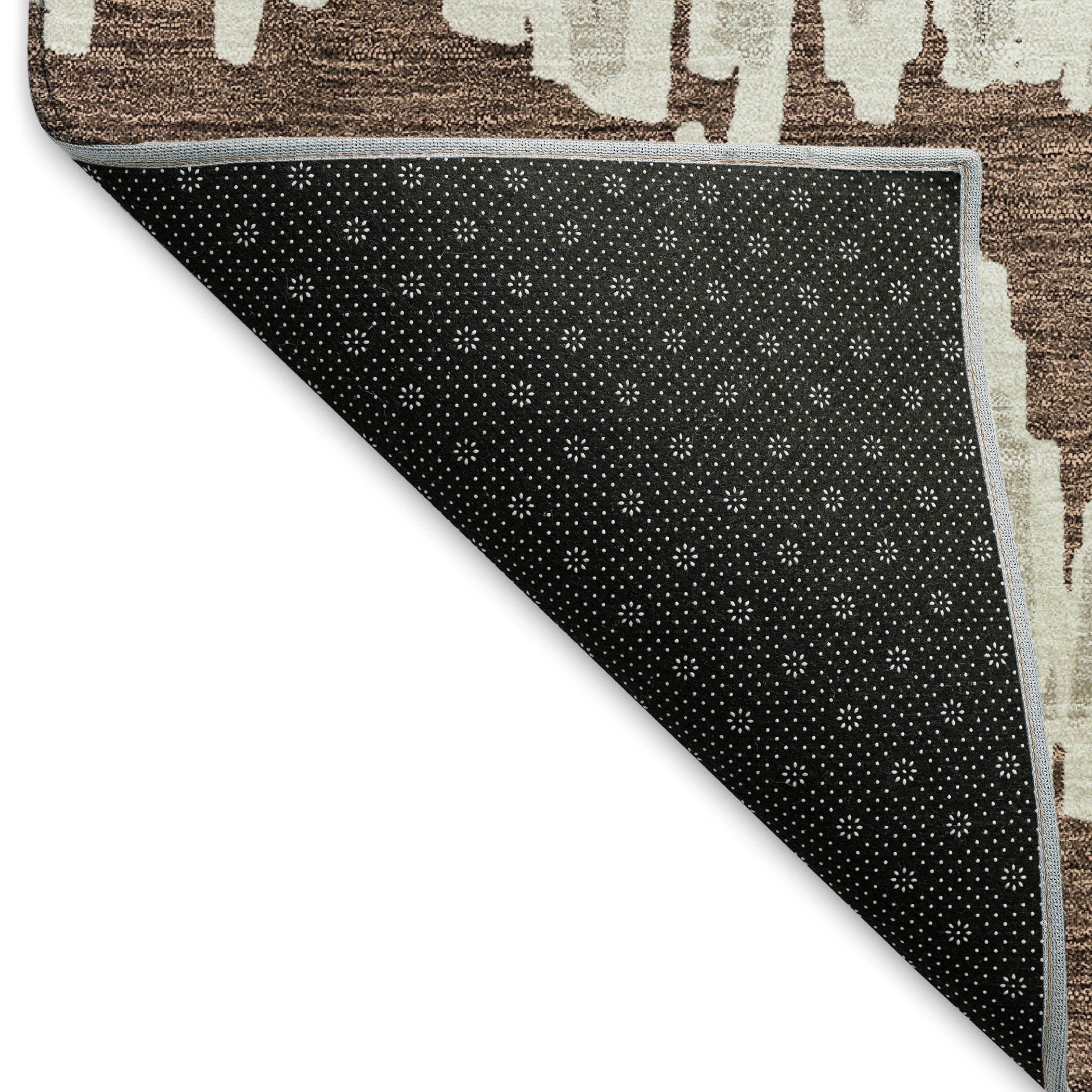 Dubrovnik Machine Washable Transitional Brown Rug 1'8" x 2'6" #shape_Rectangle