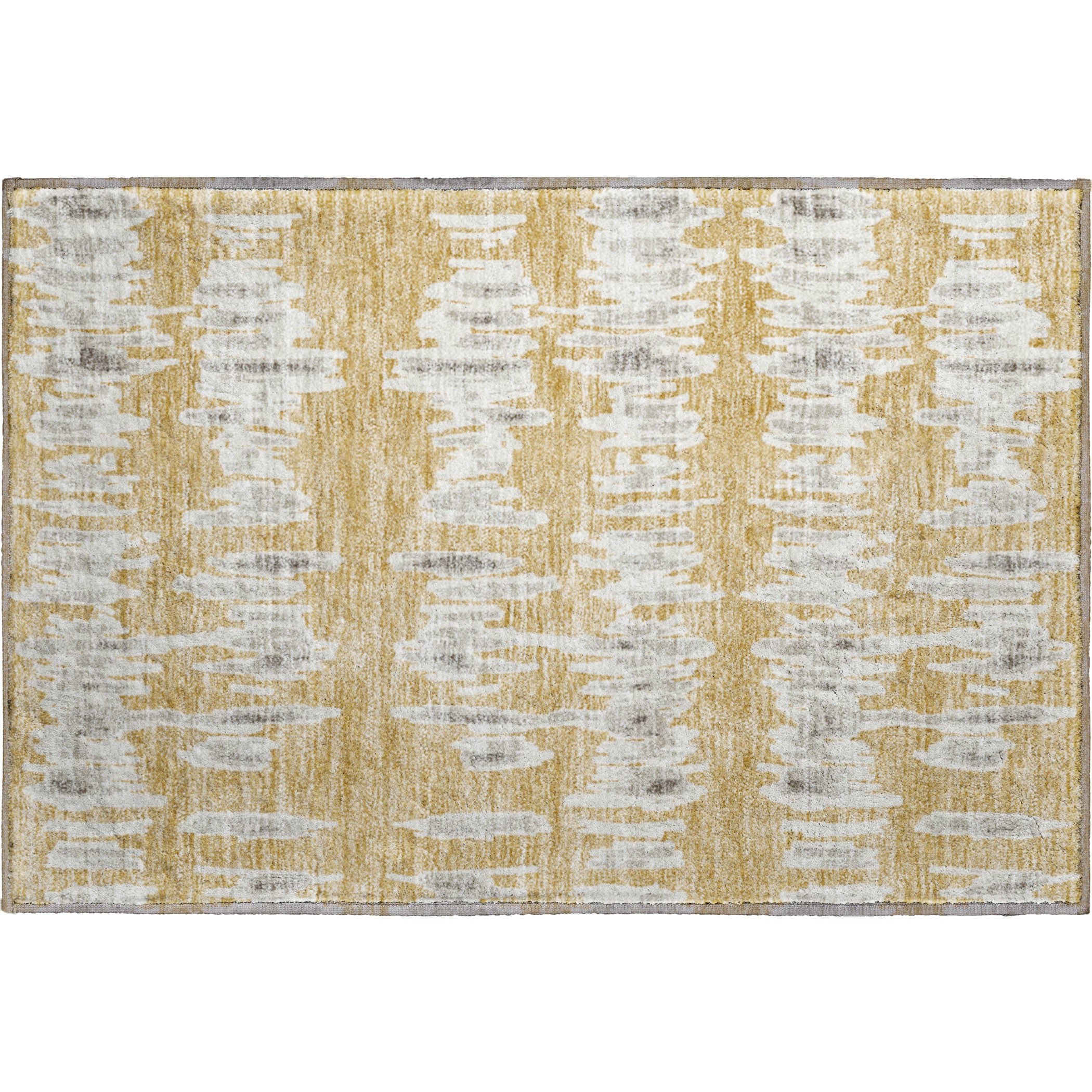 Dubrovnik Machine Washable Transitional Gold Rug 1'8" x 2'6" #shape_Rectangle