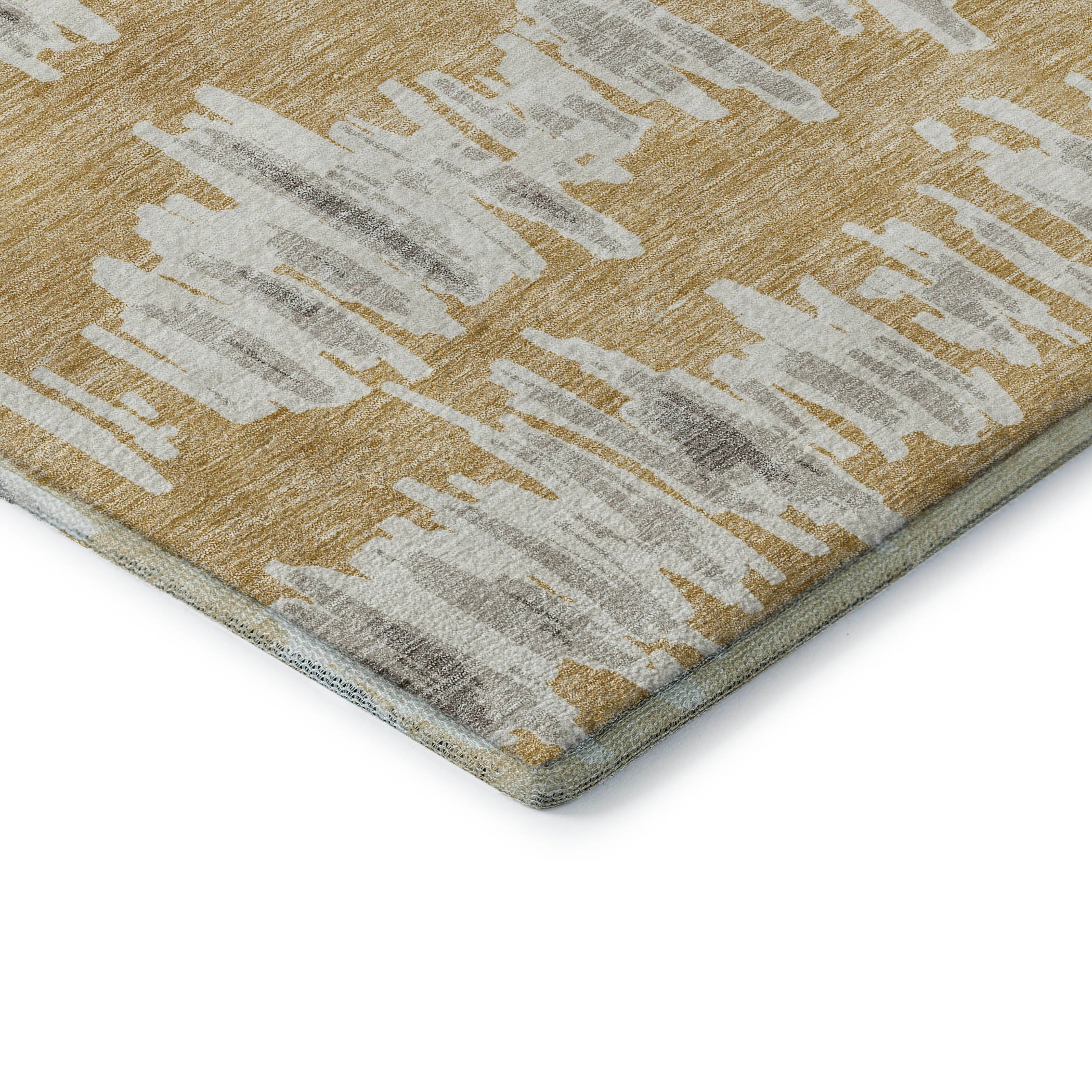 Dubrovnik Machine Washable Transitional Gold Rug 1'8" x 2'6" #shape_Rectangle