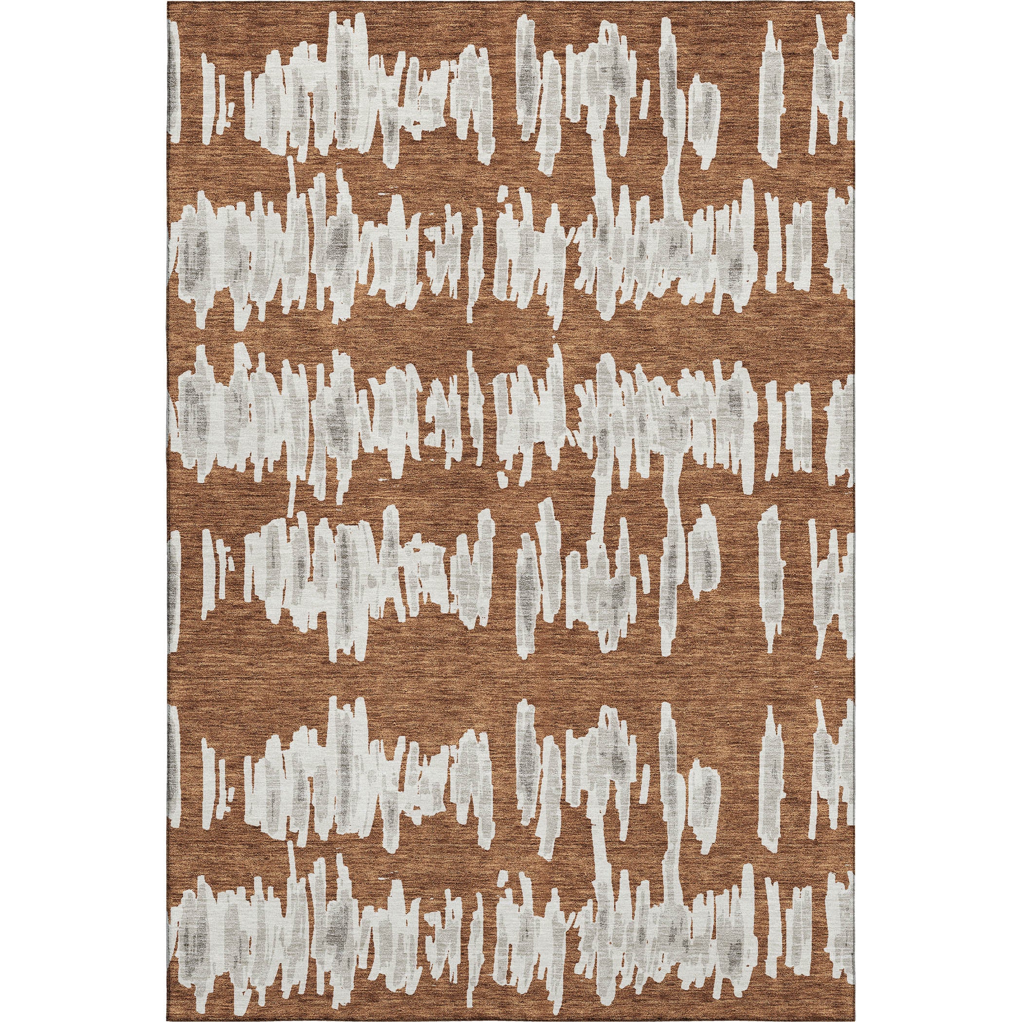 Dubrovnik Machine Washable Transitional Paprika Orange Rug 2'6" x 3'10" #shape_Rectangle