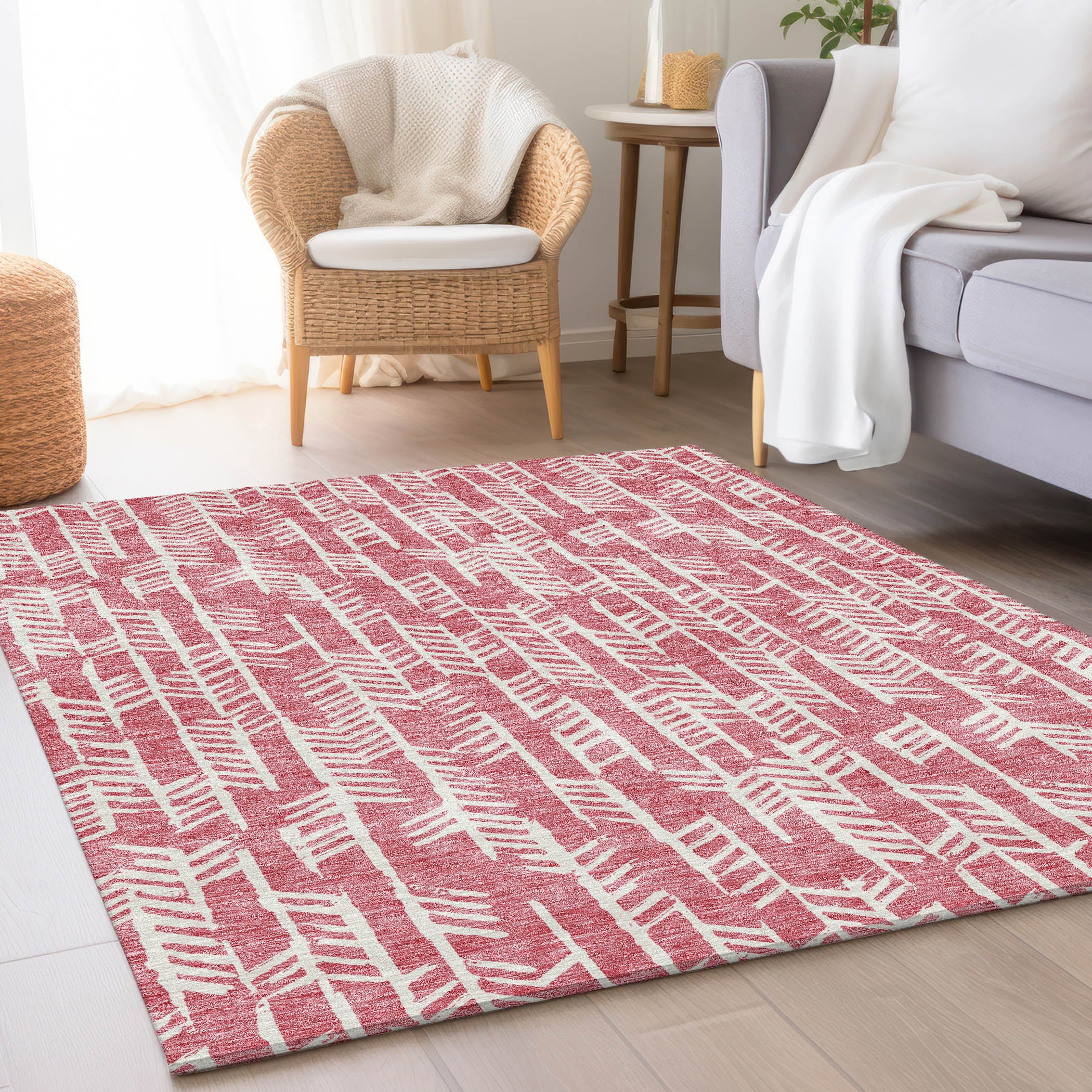 Reykjavik Machine Washable Transitional Blush Pink Rug 2'6" x 3'10" #shape_Rectangle