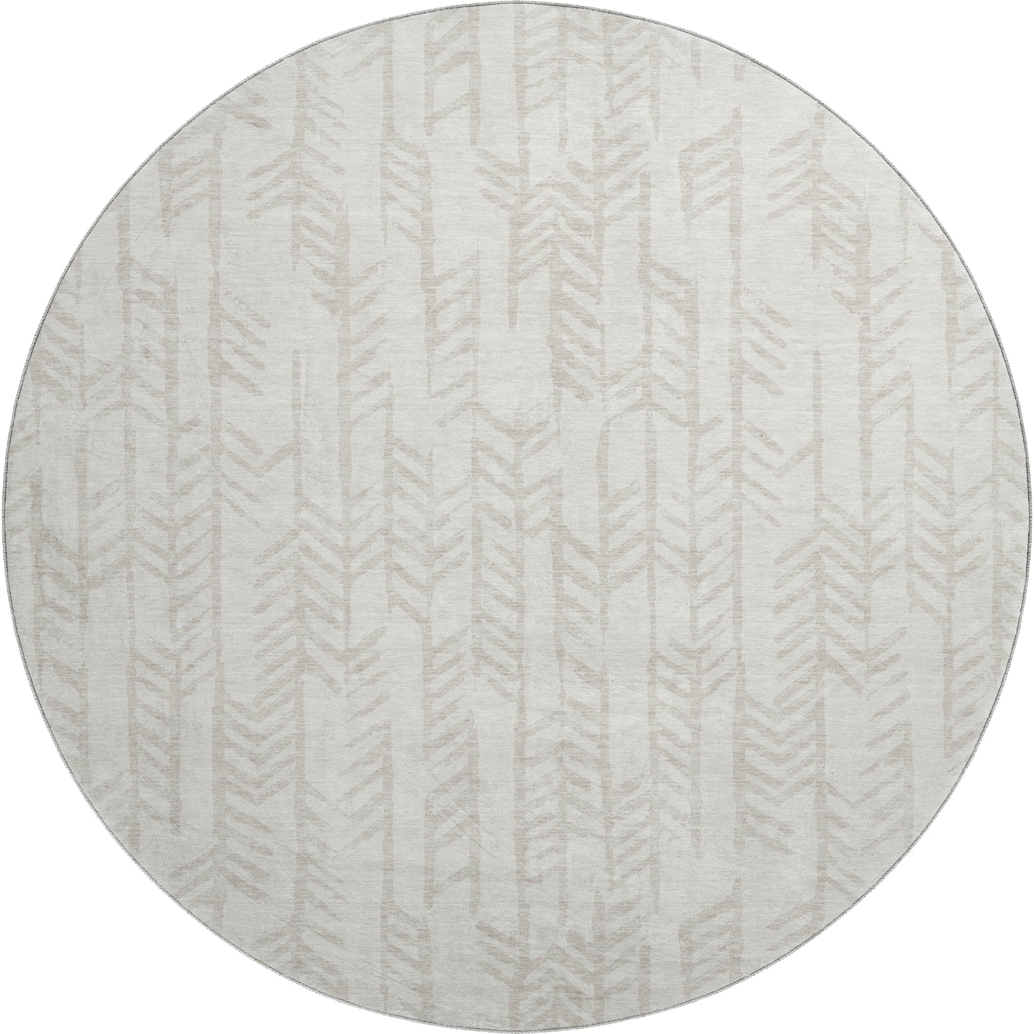 Reykjavik Machine Washable Transitional Ivory Rug 8' x 8' #shape_Round