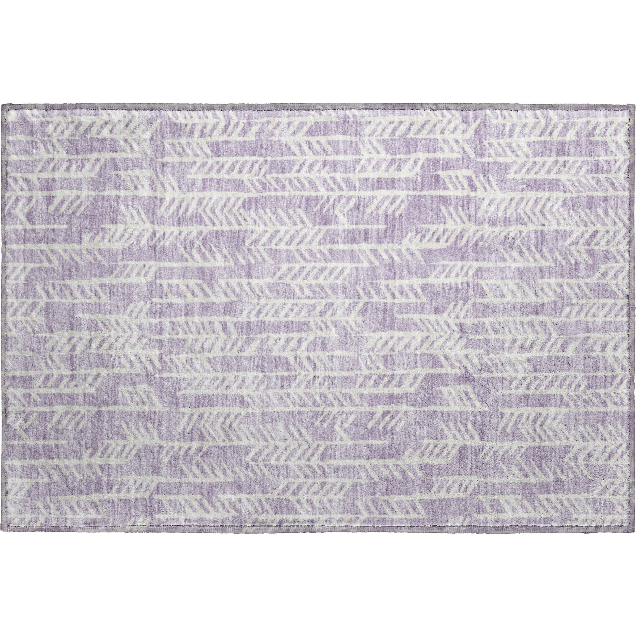 Reykjavik Machine Washable Transitional Lavender Purple Rug 1'8" x 2'6" #shape_Rectangle