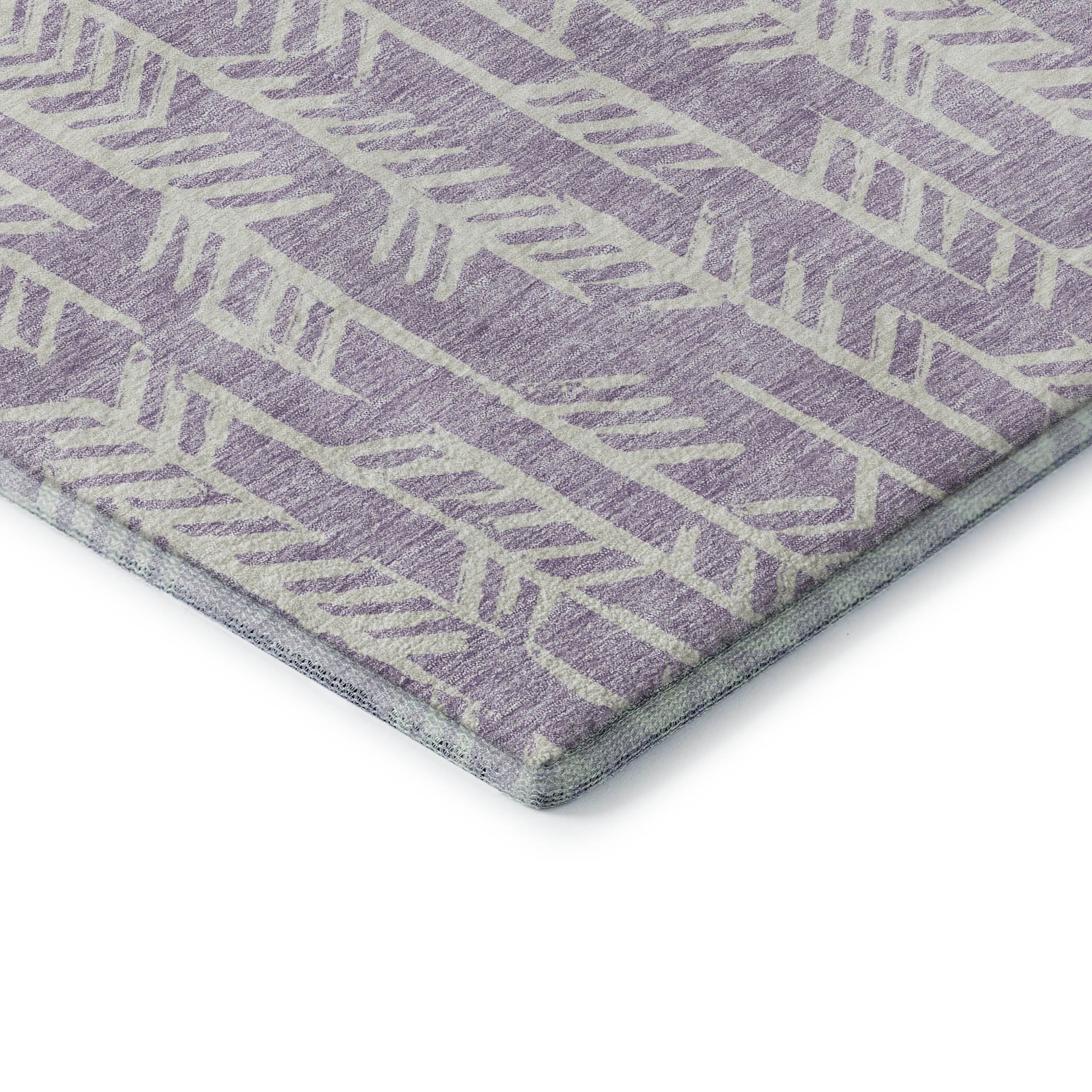 Reykjavik Machine Washable Transitional Lavender Purple Rug 1'8" x 2'6" #shape_Rectangle