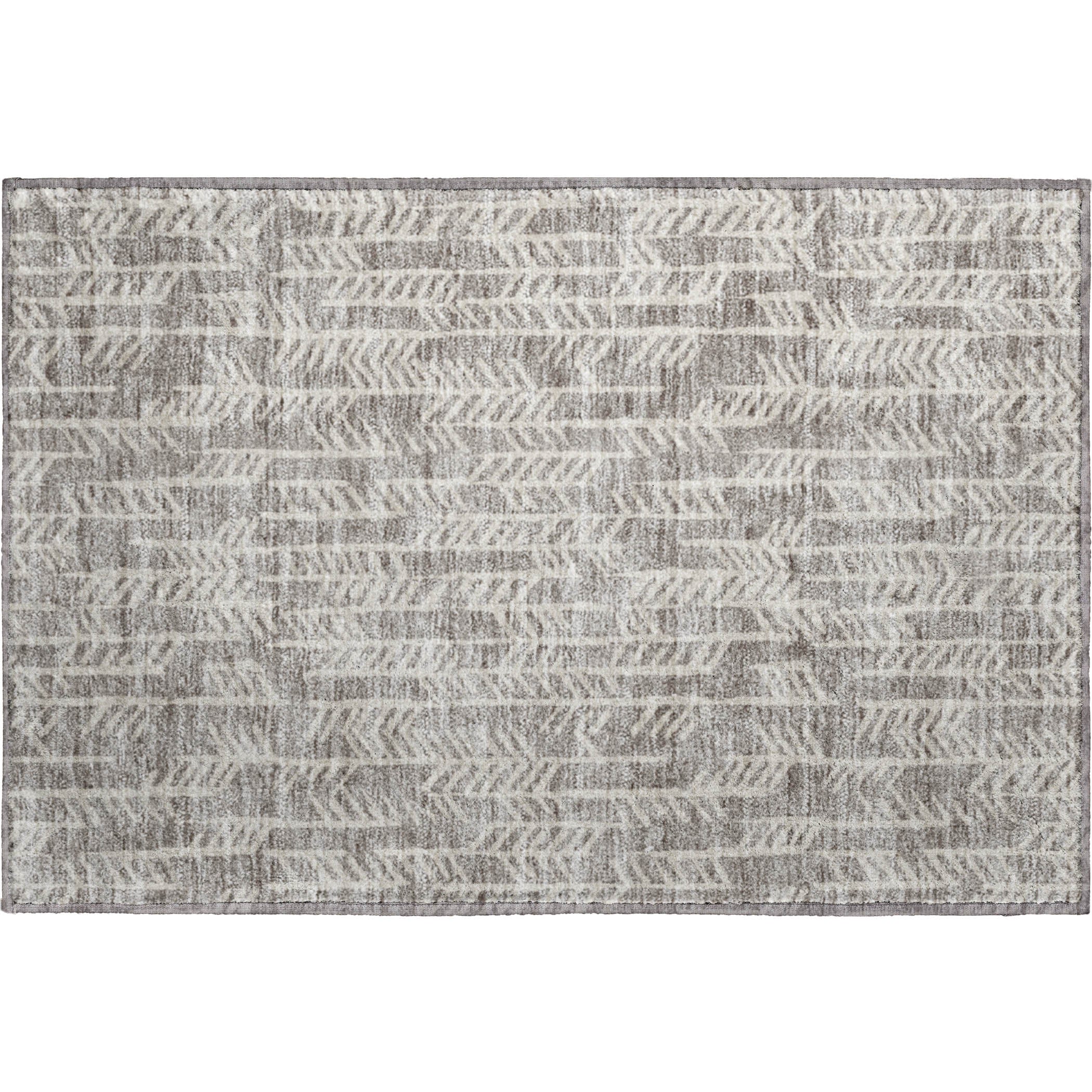 Reykjavik Machine Washable Transitional Taupe Brown Rug 1'8" x 2'6" #shape_Rectangle