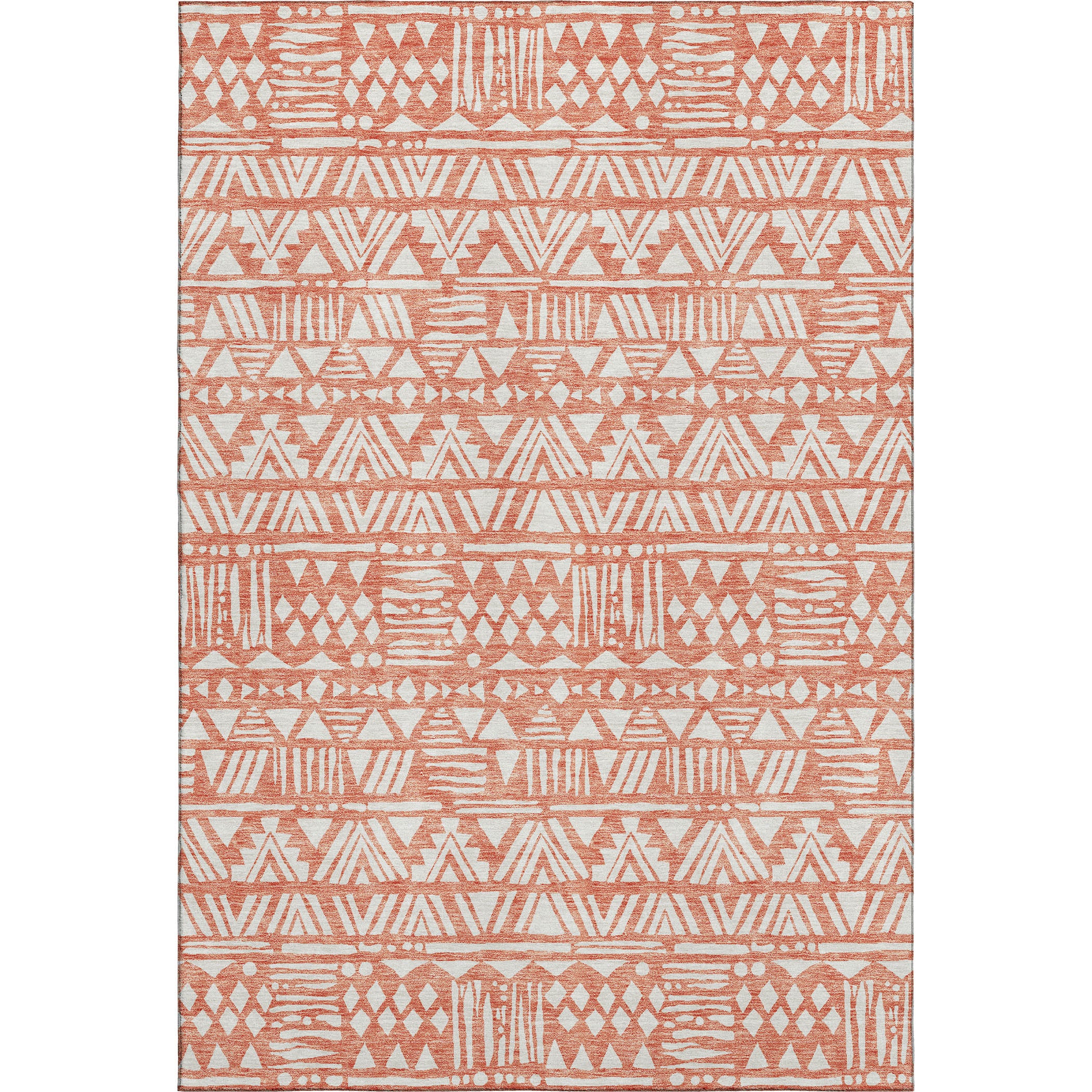 Nairobi Machine Washable Transitional Coral Orange Rug 2'6" x 3'10" #shape_Rectangle