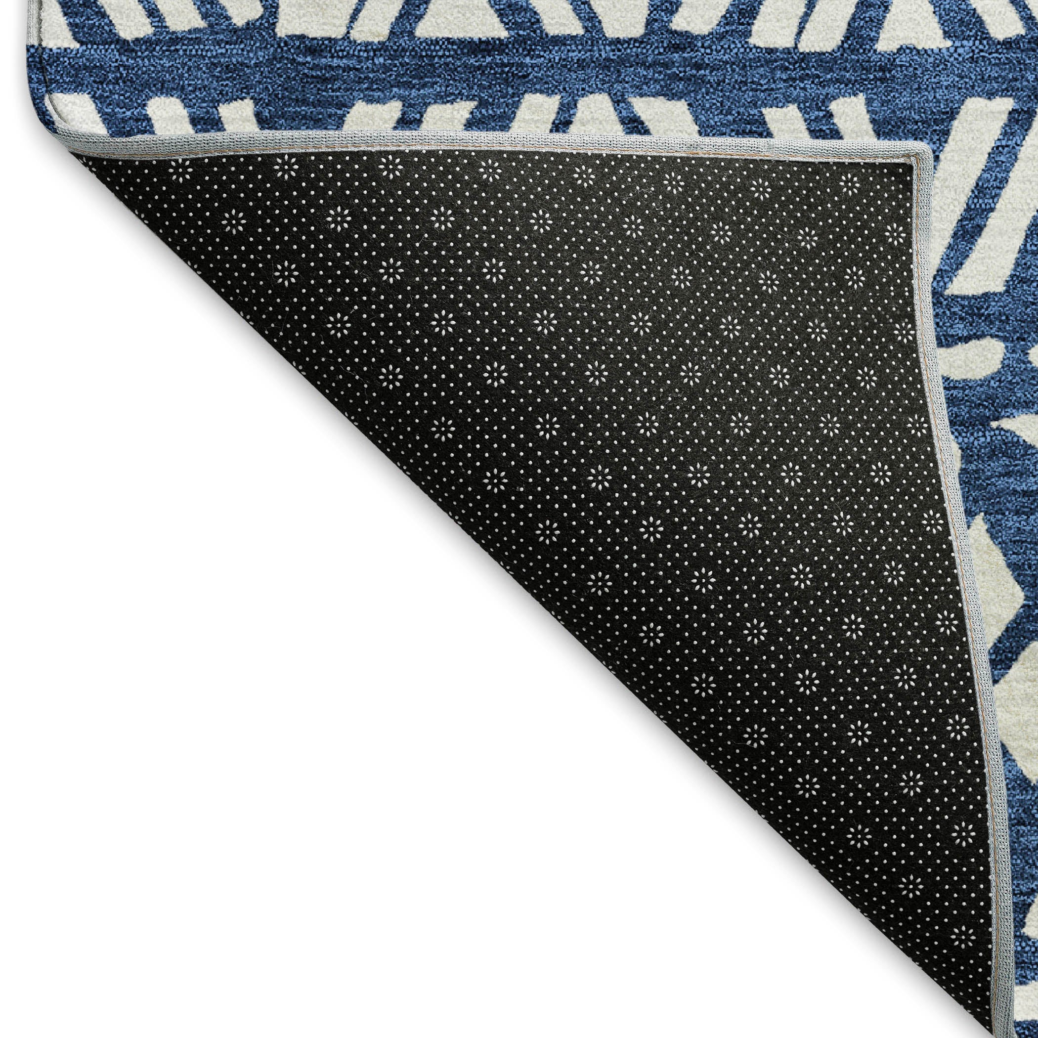Nairobi Machine Washable Transitional Navy Blue Rug 1'8" x 2'6" #shape_Rectangle