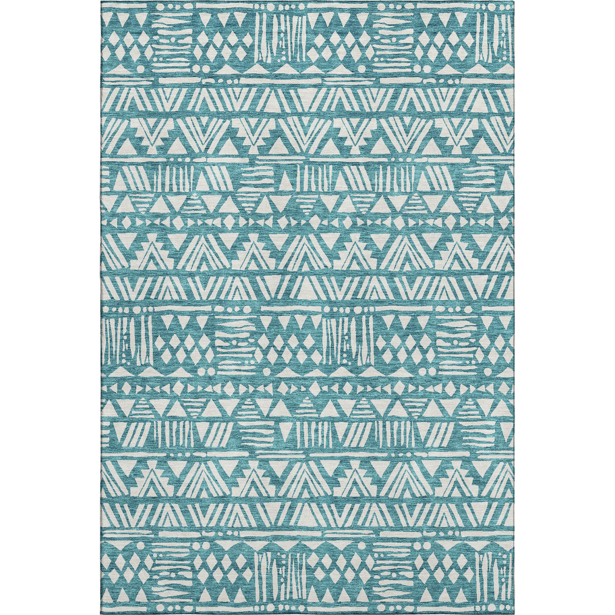 Nairobi Machine Washable Transitional Teal Rug 2'6" x 3'10" #shape_Rectangle
