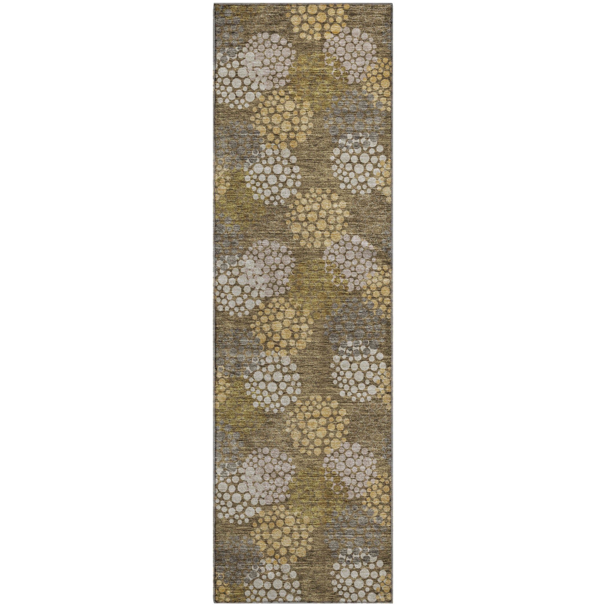 Havana Machine Washable Transitional Brown Rug 2'3" x 7'6" #shape_Runner