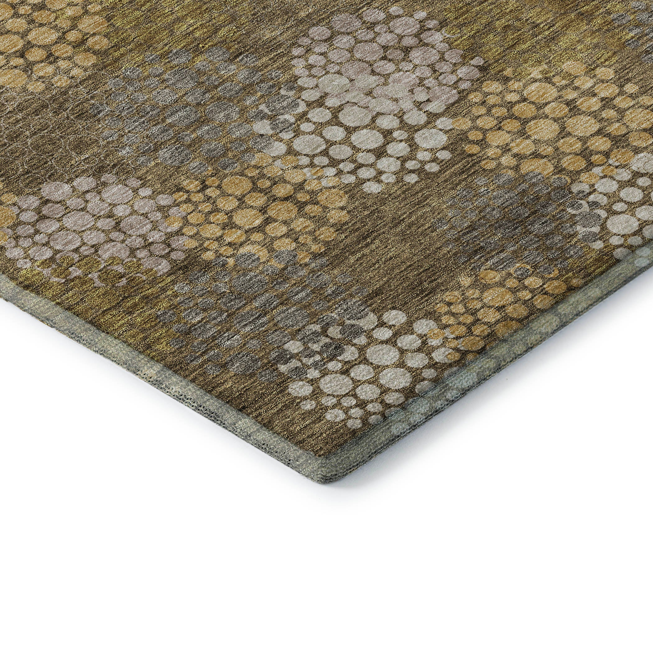 Havana Machine Washable Transitional Brown Rug 1'8" x 2'6" #shape_Rectangle