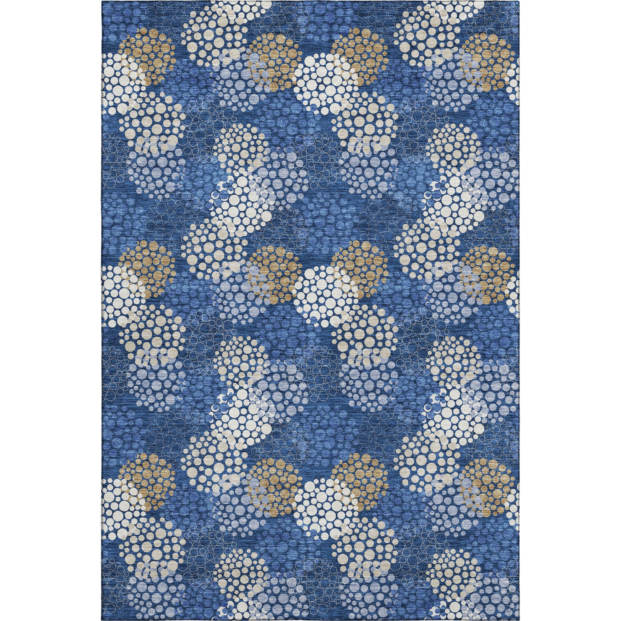 Havana Machine Washable Transitional Navy Blue Rug 2'6" x 3'10" #shape_Rectangle