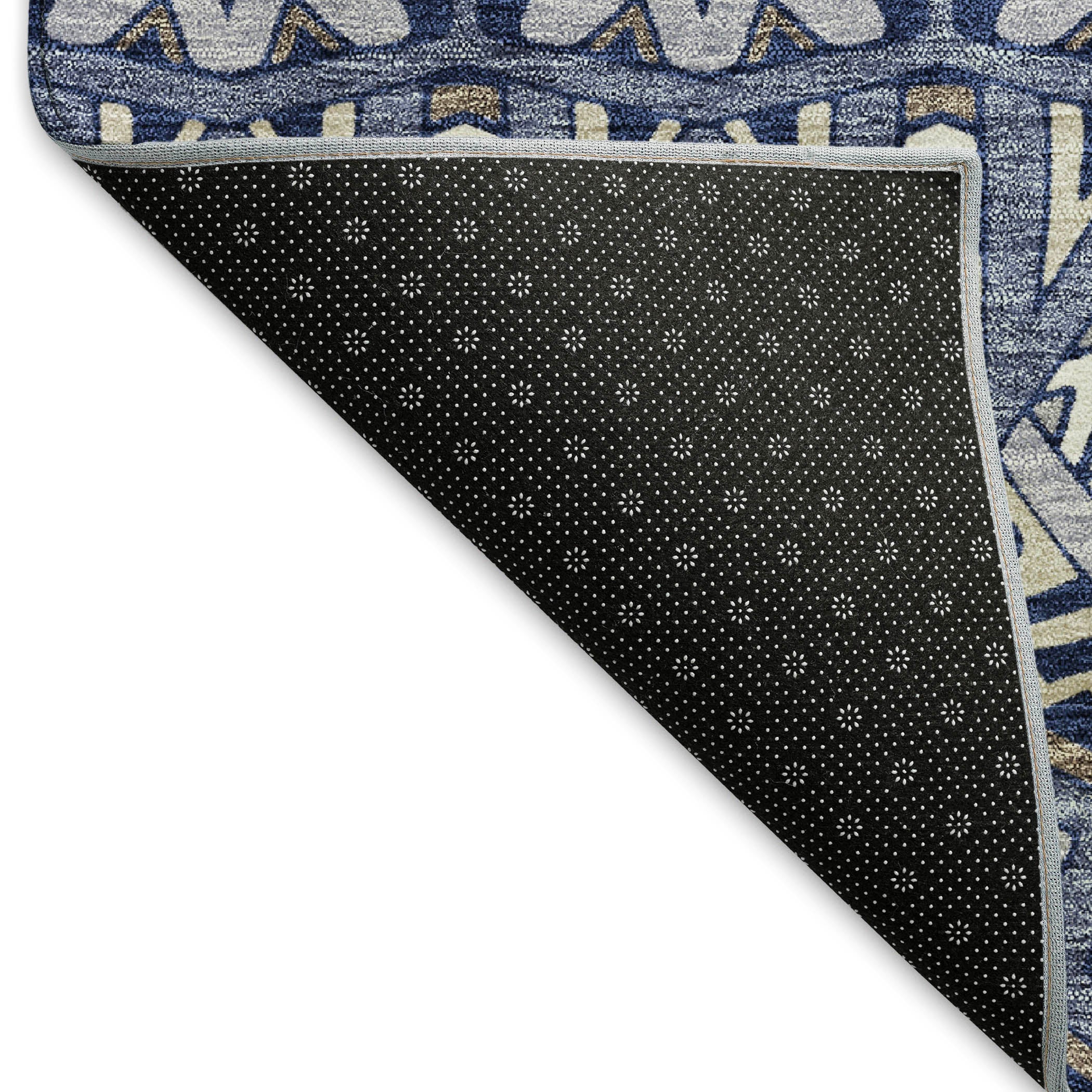 Antigua Machine Washable Transitional Denim Blue Rug 1'8" x 2'6" #shape_Rectangle
