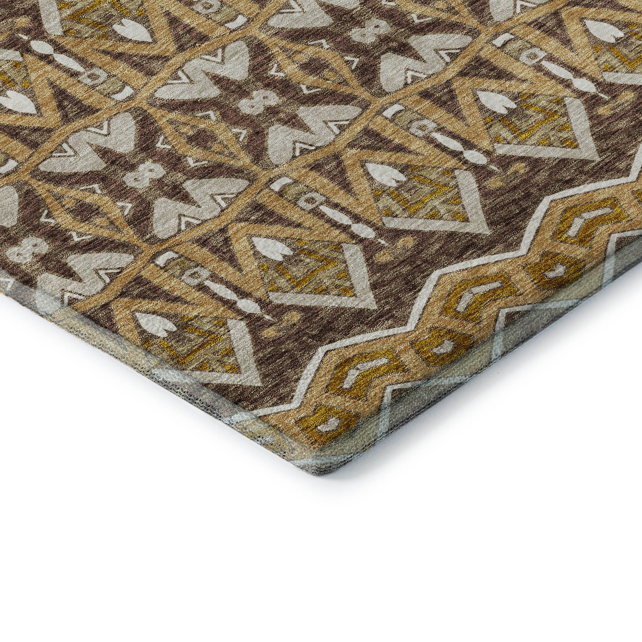 Antigua Machine Washable Transitional Gold Rug 1'8" x 2'6" #shape_Rectangle