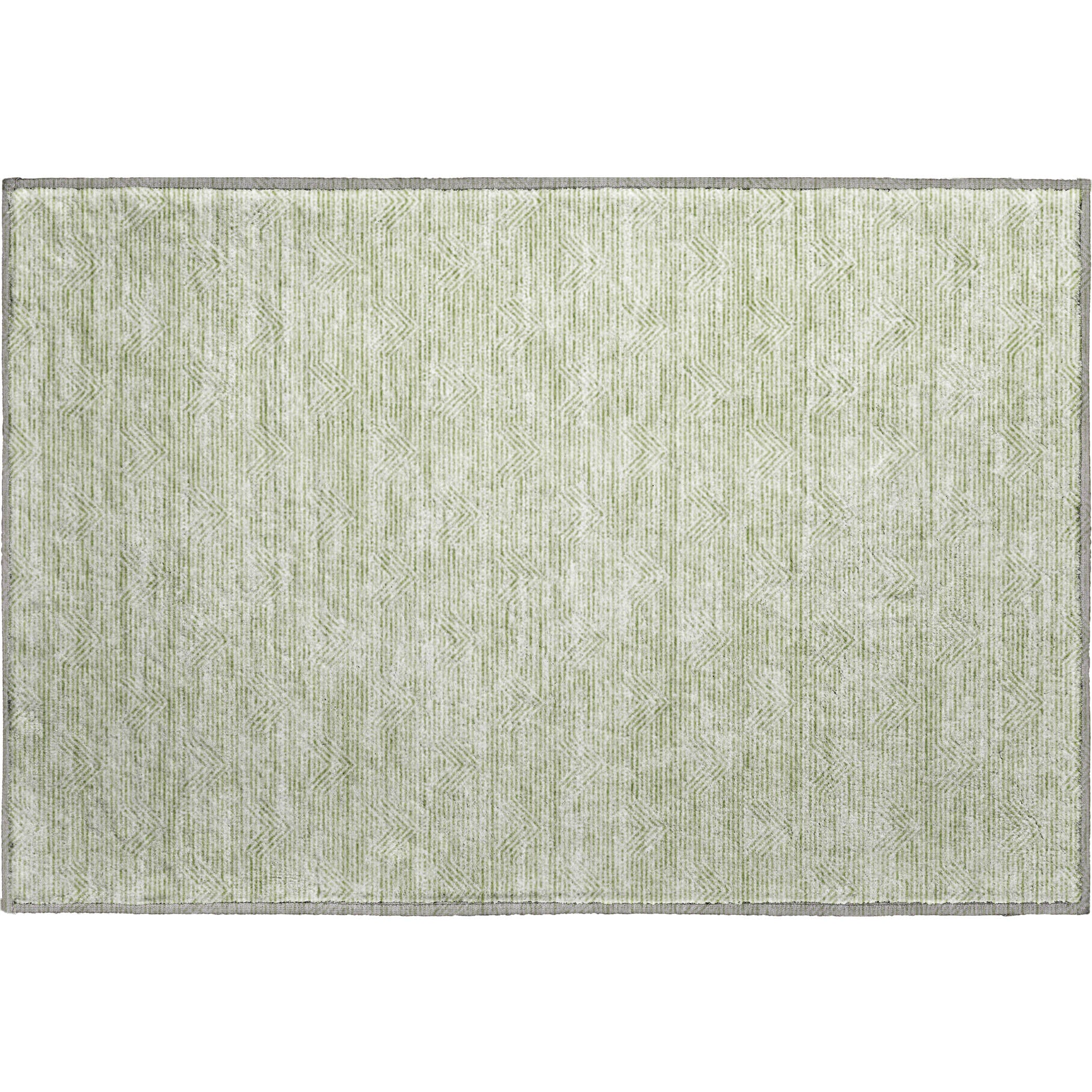 Queenstown Machine Washable Transitional Aloe Green Rug 1'8" x 2'6" #shape_Rectangle