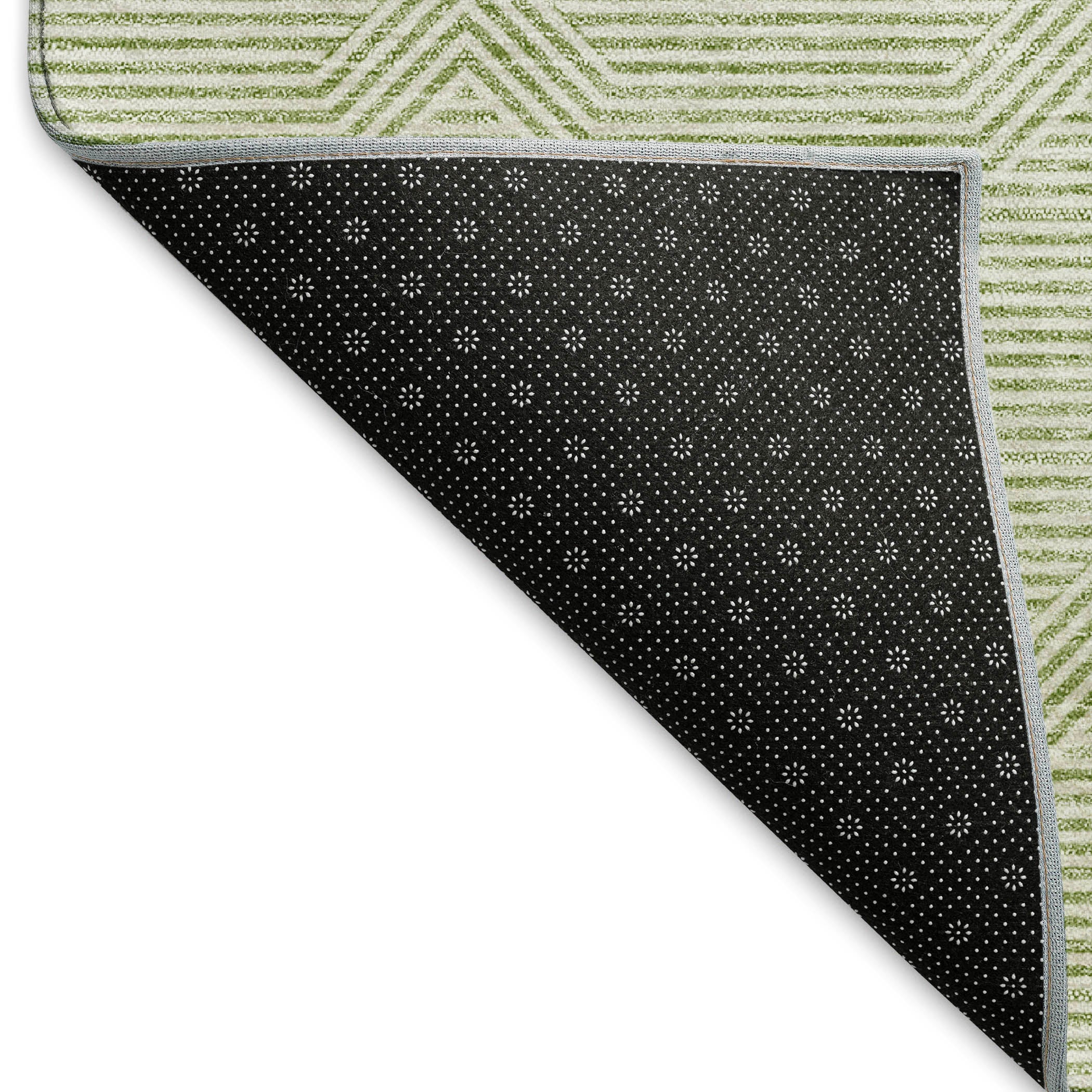 Queenstown Machine Washable Transitional Aloe Green Rug 1'8" x 2'6" #shape_Rectangle