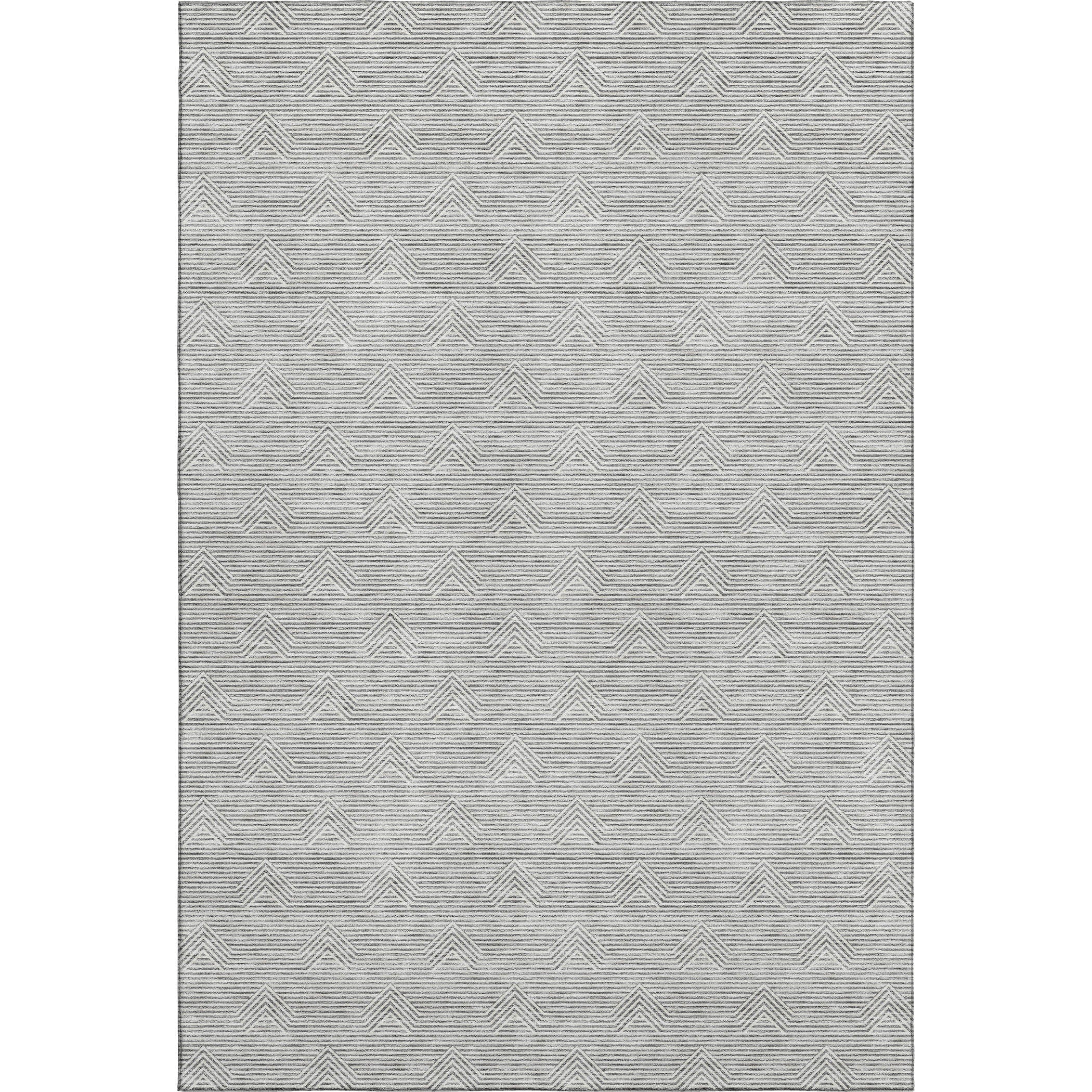 Queenstown Machine Washable Transitional Gray Rug 2'6" x 3'10" #shape_Rectangle