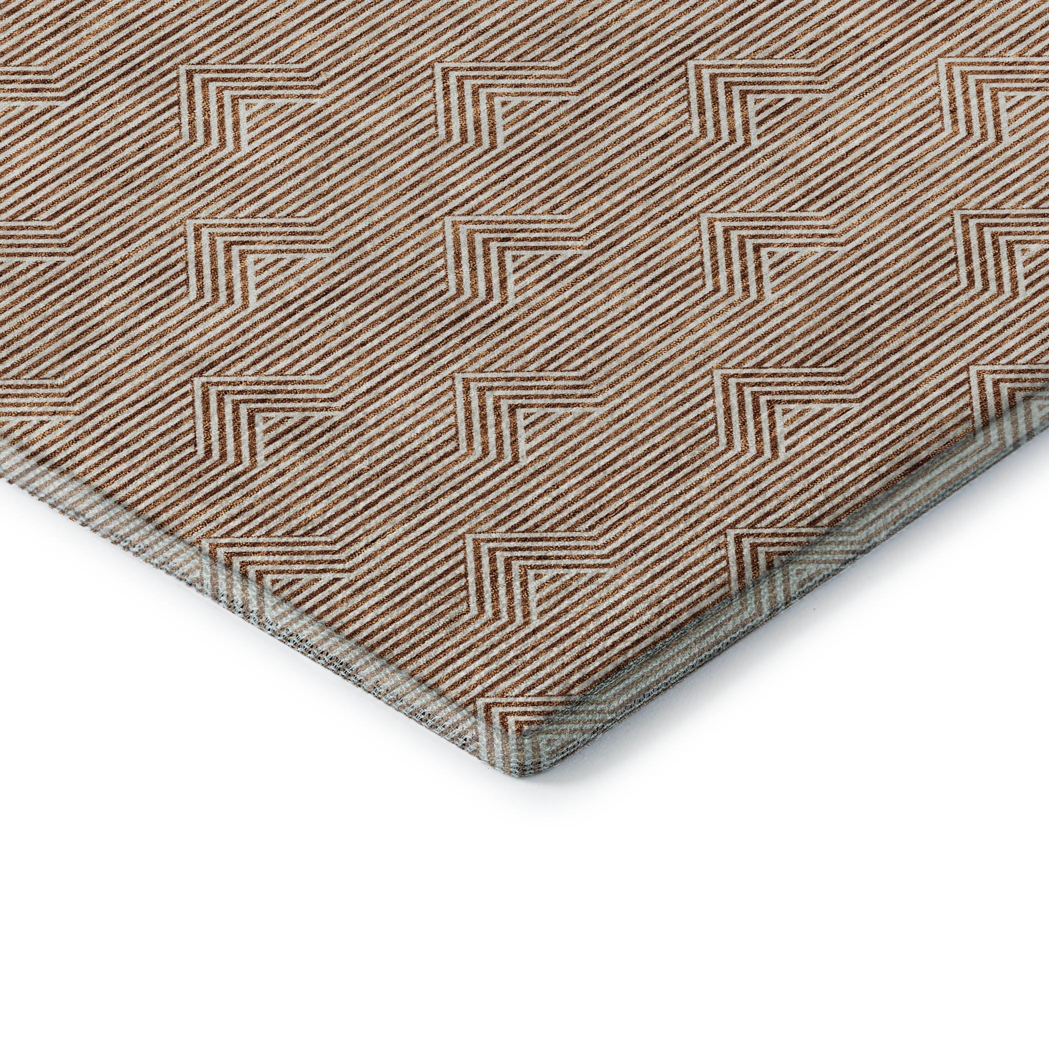 Queenstown Machine Washable Transitional Paprika Orange Rug 1'8" x 2'6" #shape_Rectangle