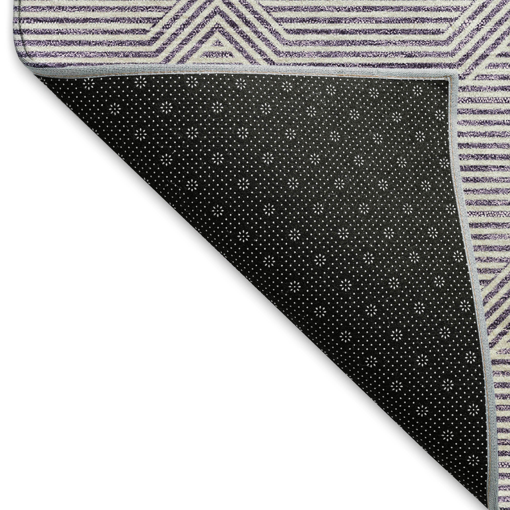 Queenstown Machine Washable Transitional Purple Rug 1'8" x 2'6" #shape_Rectangle