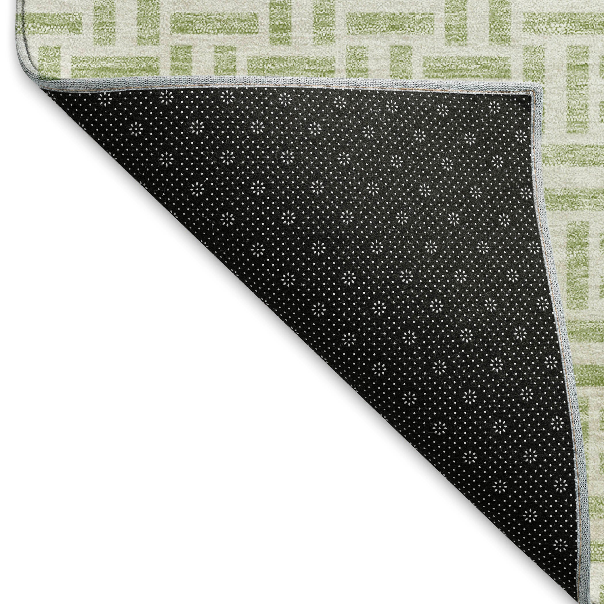Oaxaca Machine Washable Transitional Aloe Green Rug 1'8" x 2'6" #shape_Rectangle