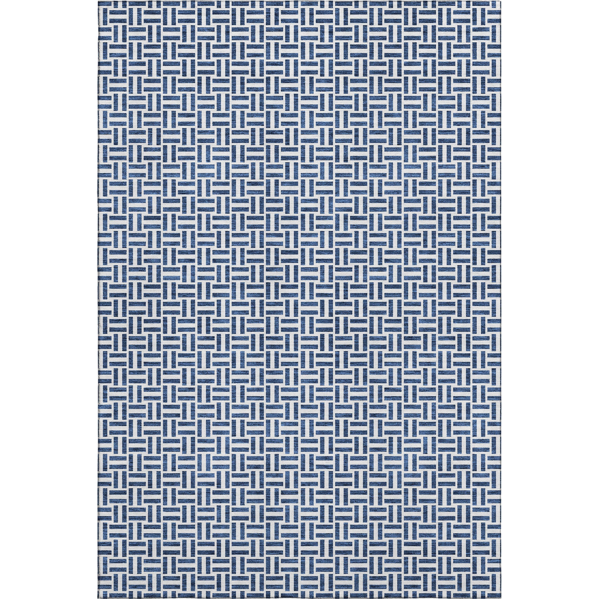 Oaxaca Machine Washable Transitional Navy Blue Rug 2'6" x 3'10" #shape_Rectangle