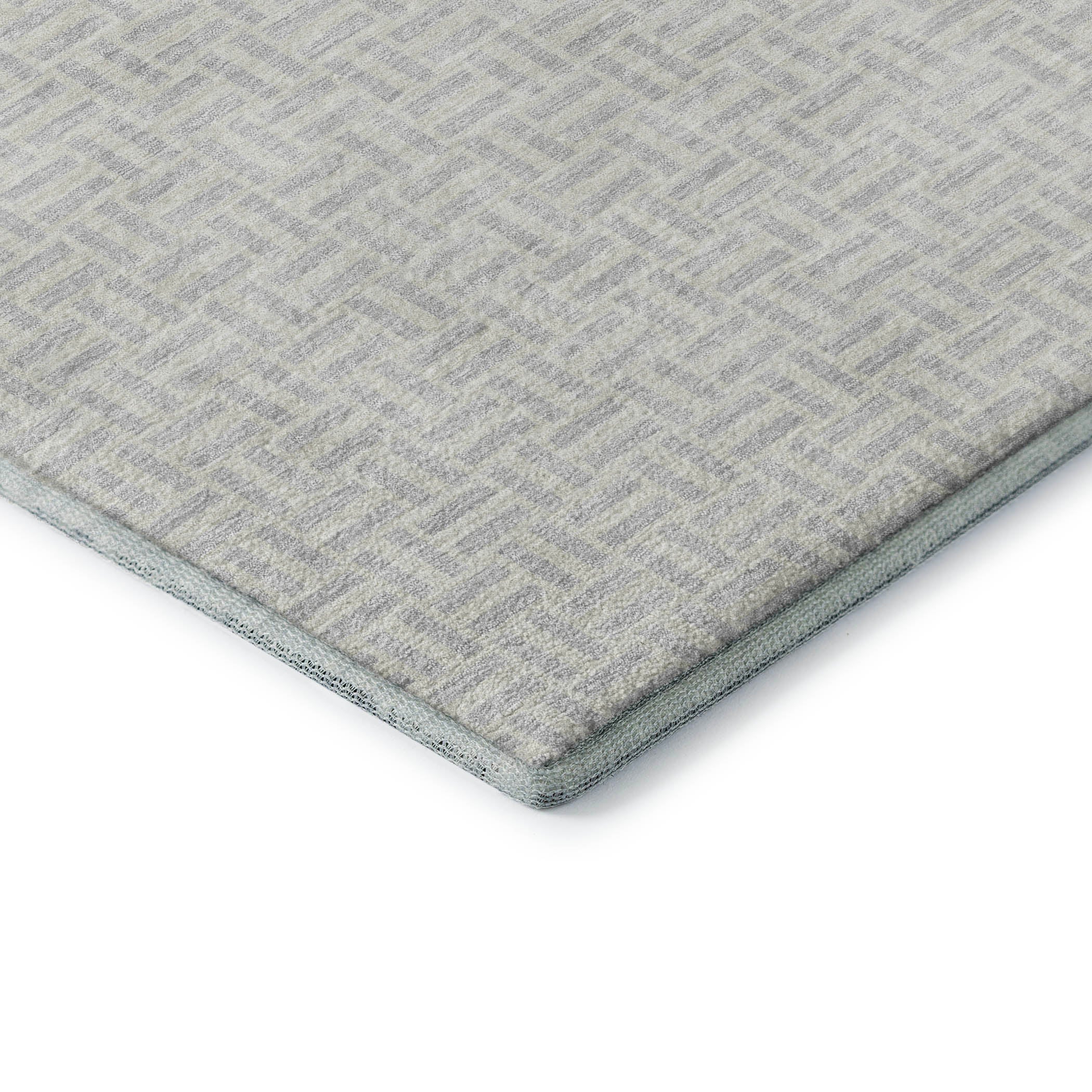 Oaxaca Machine Washable Transitional Silver Gray Rug 1'8" x 2'6" #shape_Rectangle
