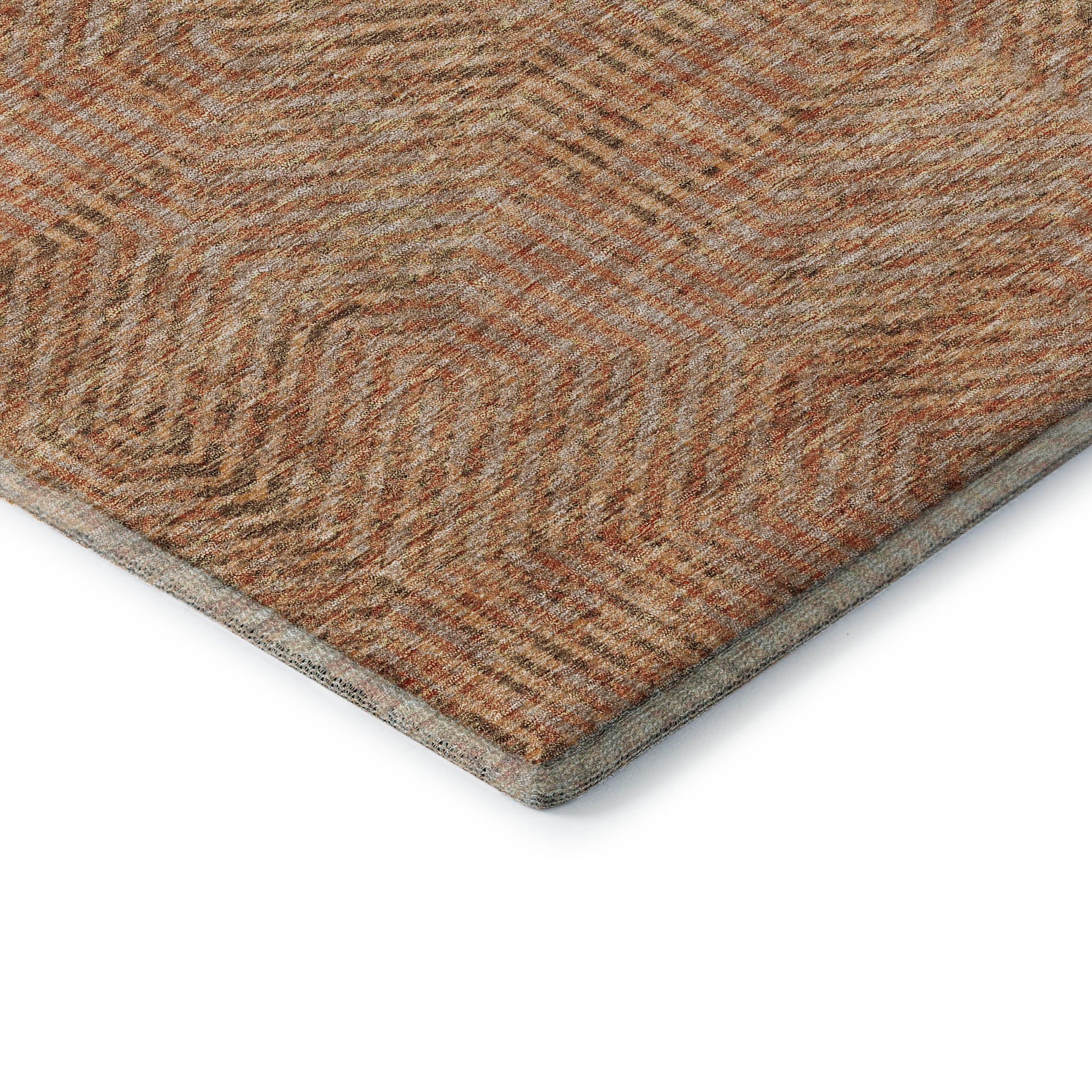 Bern Machine Washable Transitional Copper Orange Rug 1'8" x 2'6" #shape_Rectangle