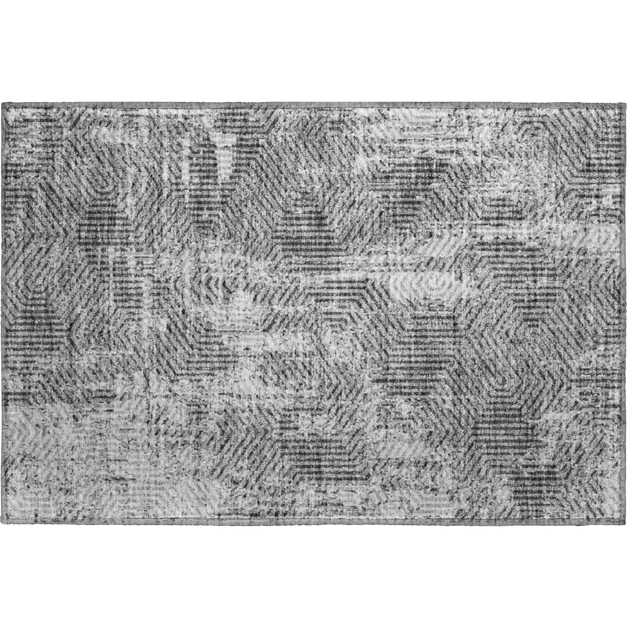 Bern Machine Washable Transitional Gray Rug 1'8" x 2'6" #shape_Rectangle