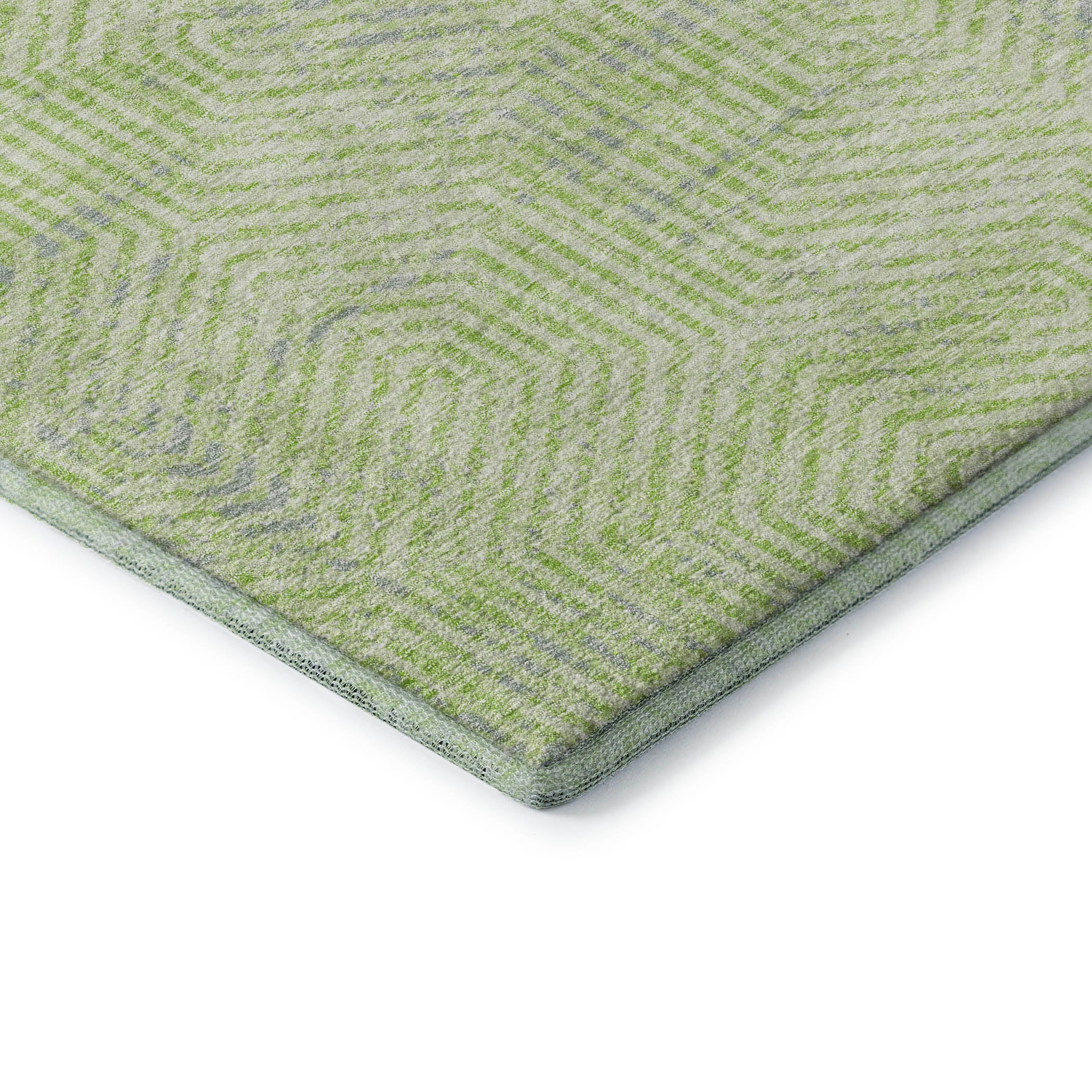 Bern Machine Washable Transitional Lime Green Rug 1'8" x 2'6" #shape_Rectangle
