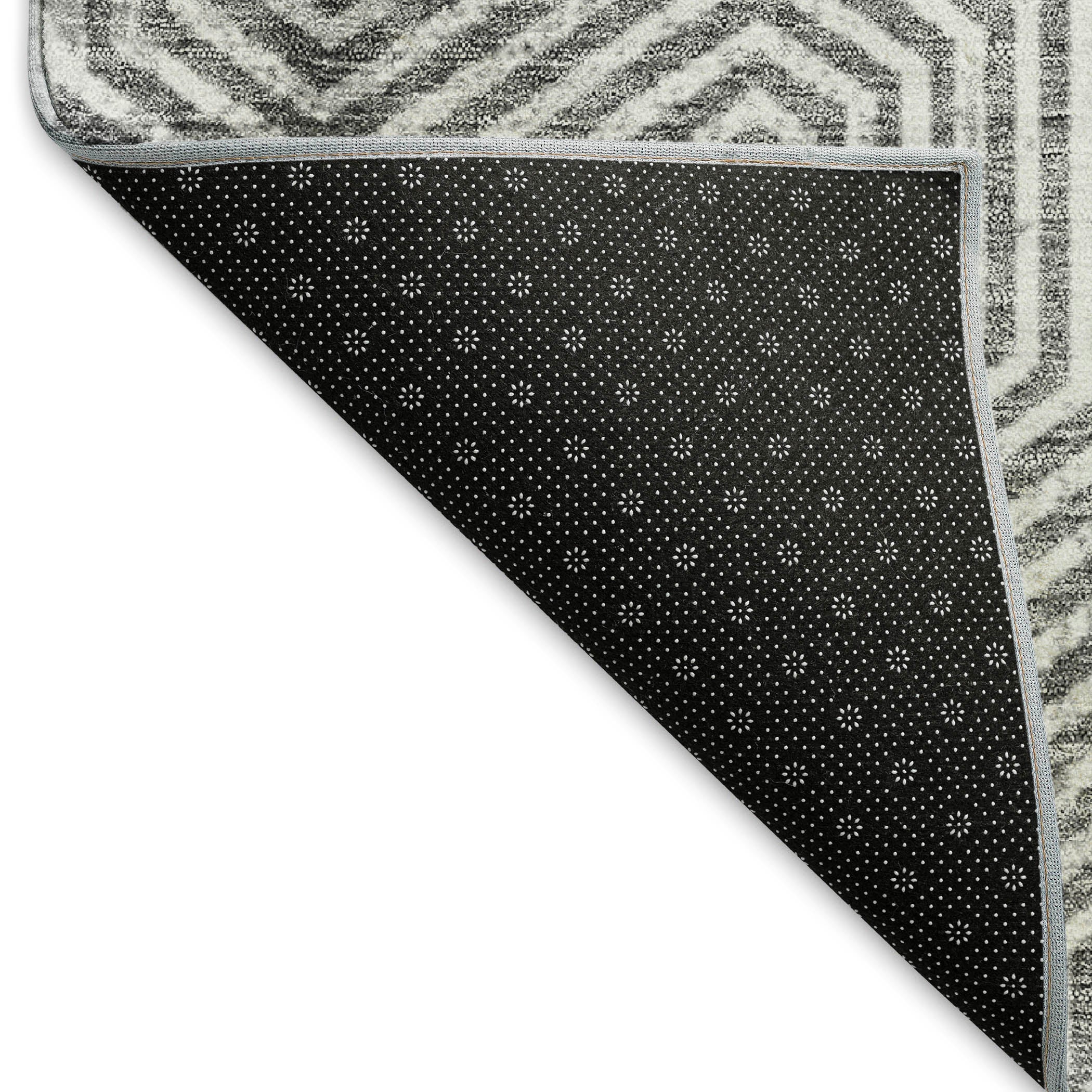 Bern Machine Washable Transitional Silver Gray Rug 1'8" x 2'6" #shape_Rectangle