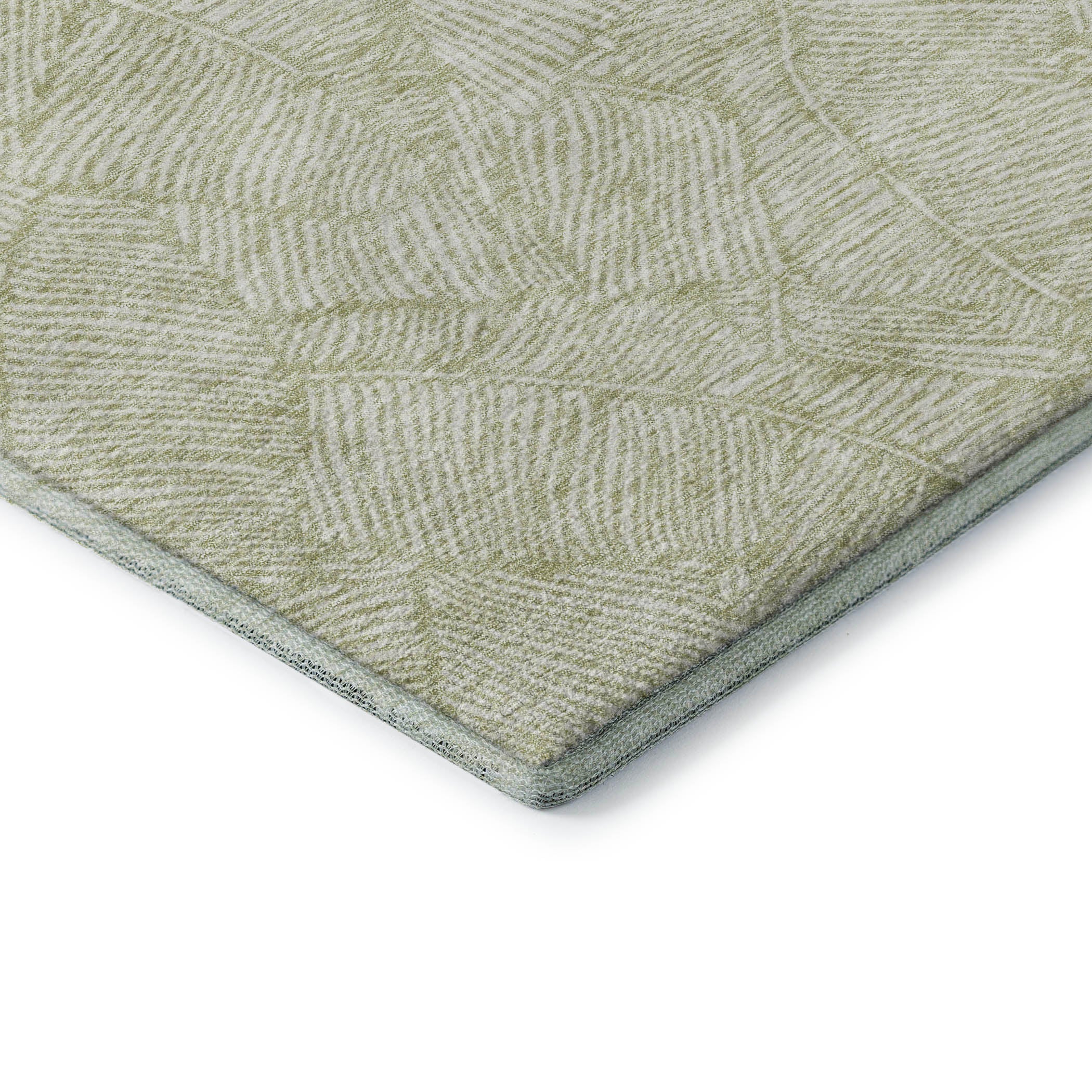 Dubrovnik Machine Washable Transitional Aloe Green Rug 1'8" x 2'6" #shape_Rectangle