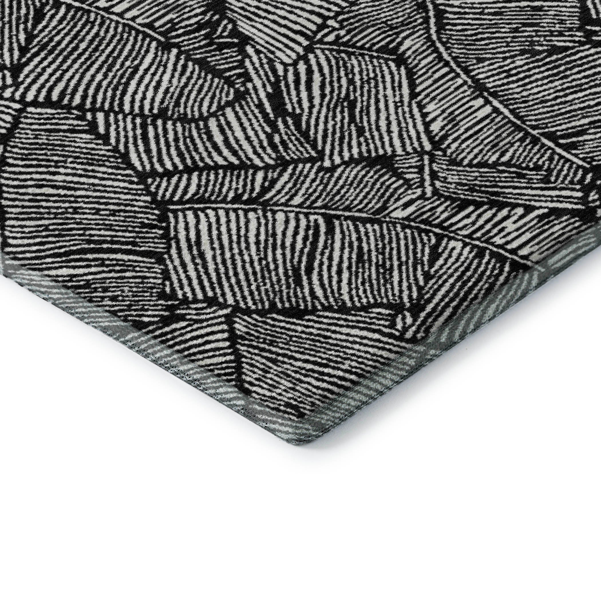 Dubrovnik Machine Washable Transitional Black Rug 1'8" x 2'6" #shape_Rectangle