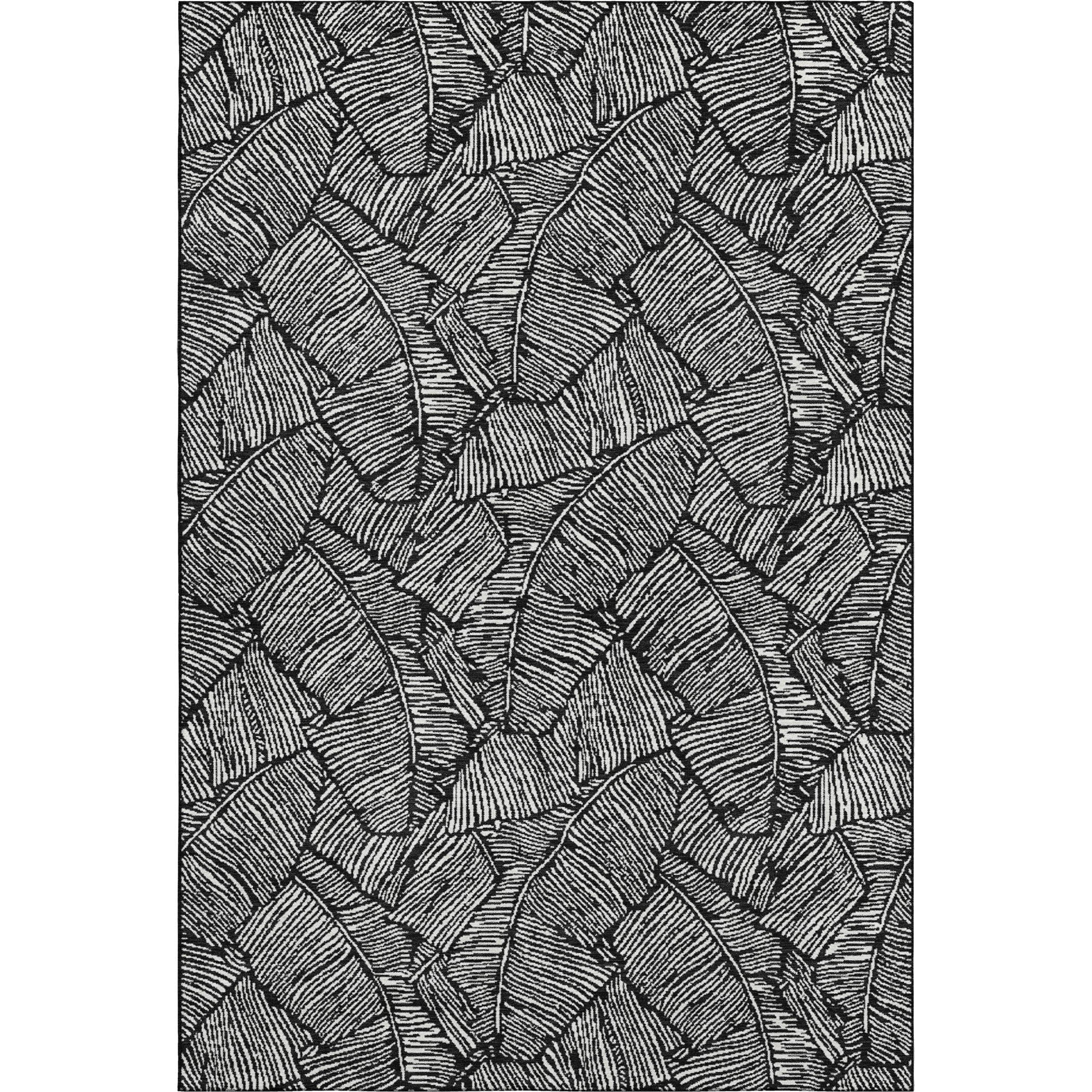 Dubrovnik Machine Washable Transitional Black Rug 2'6" x 3'10" #shape_Rectangle