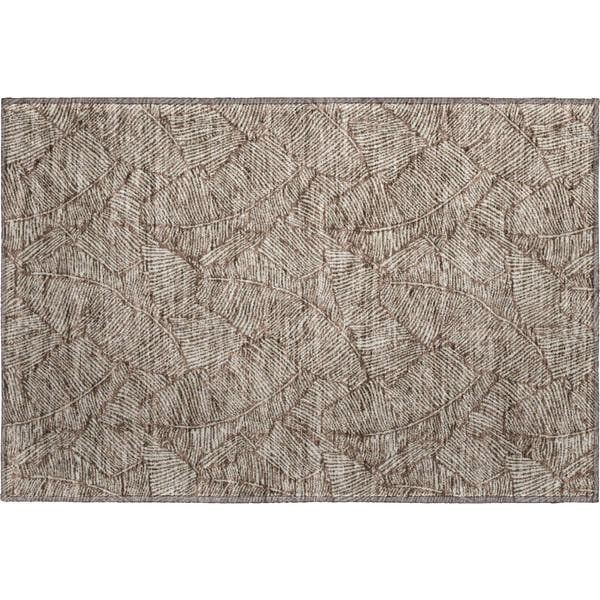 Dubrovnik Machine Washable Transitional Brown Rug 1'8" x 2'6"