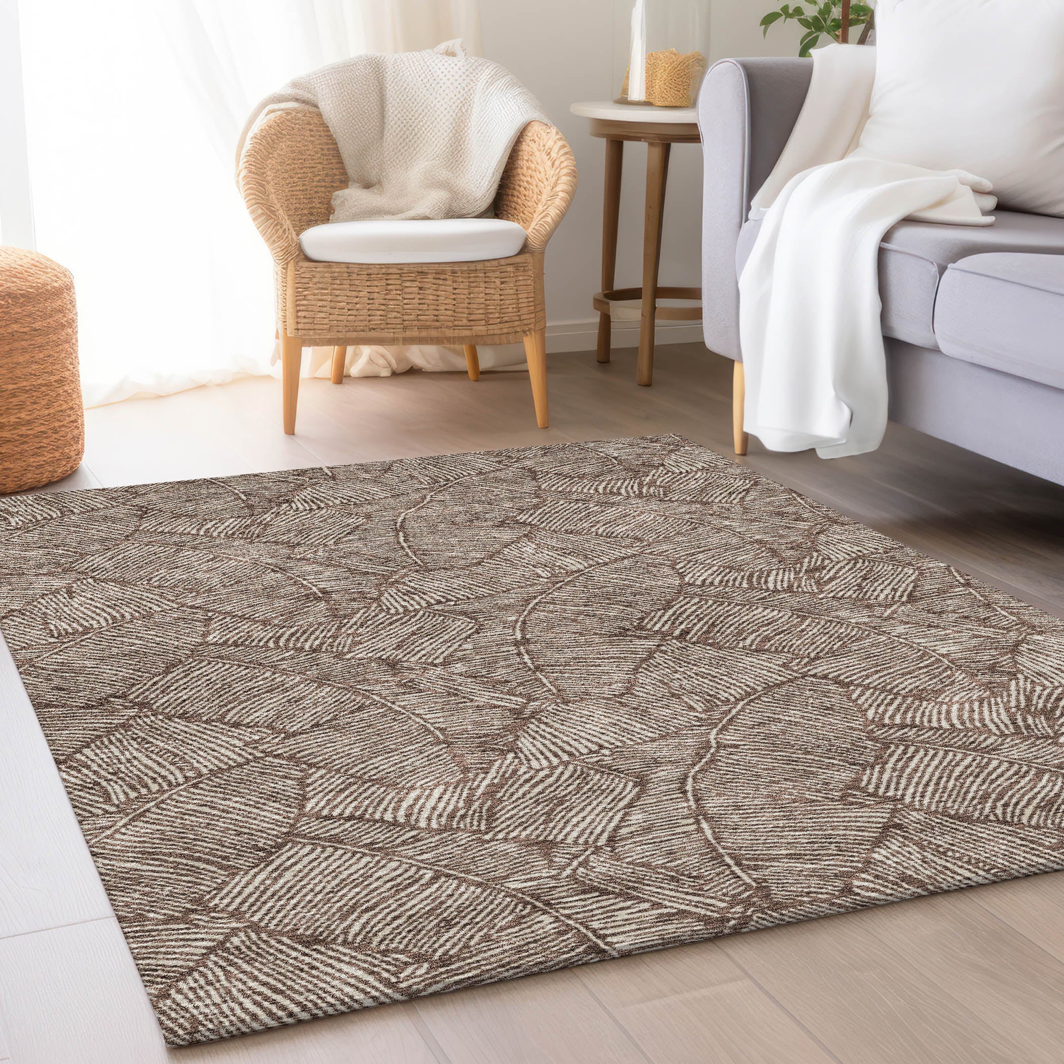 Dubrovnik Machine Washable Transitional Brown Rug 2'6" x 3'10" #shape_Rectangle