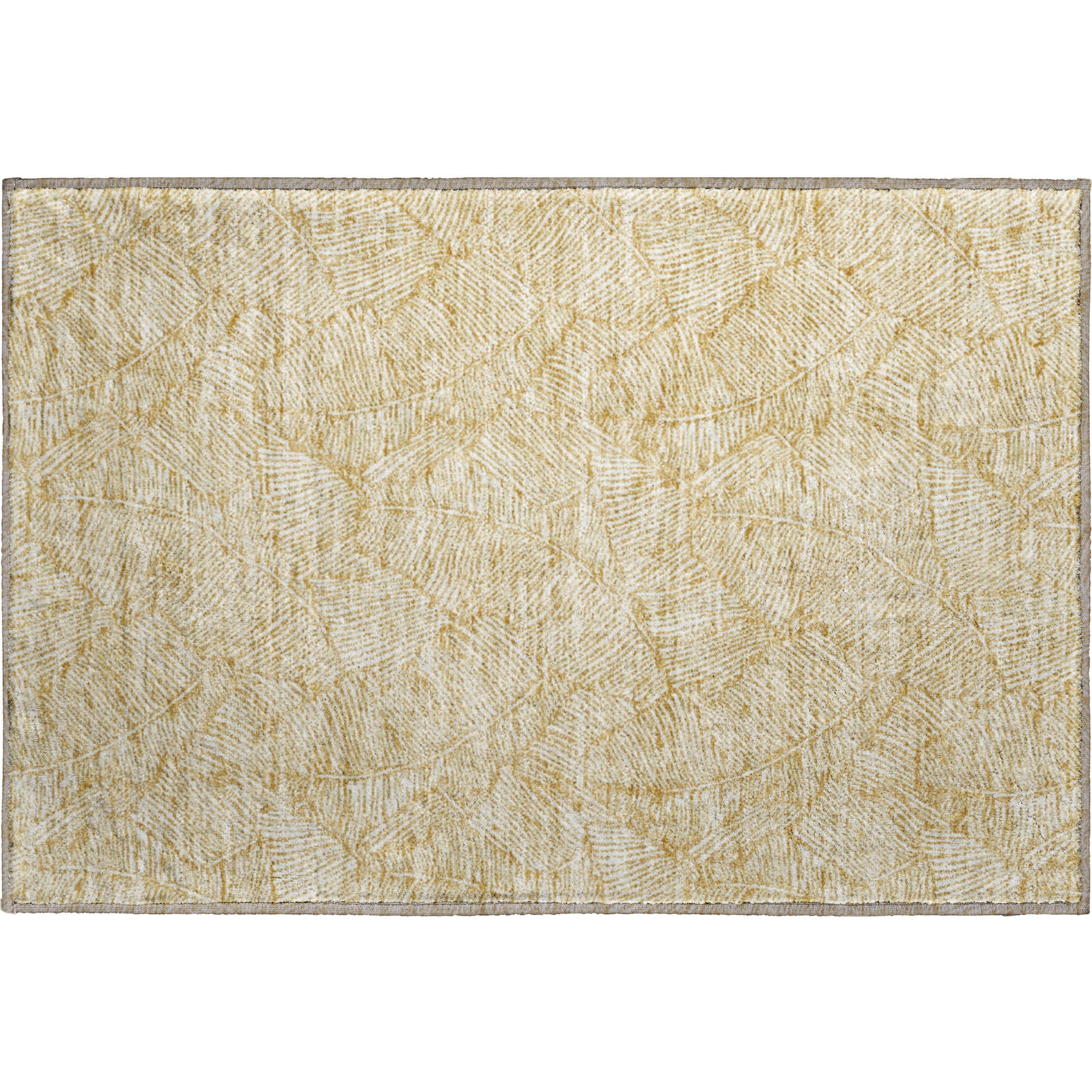 Dubrovnik Machine Washable Transitional Gold Rug 1'8" x 2'6" #shape_Rectangle