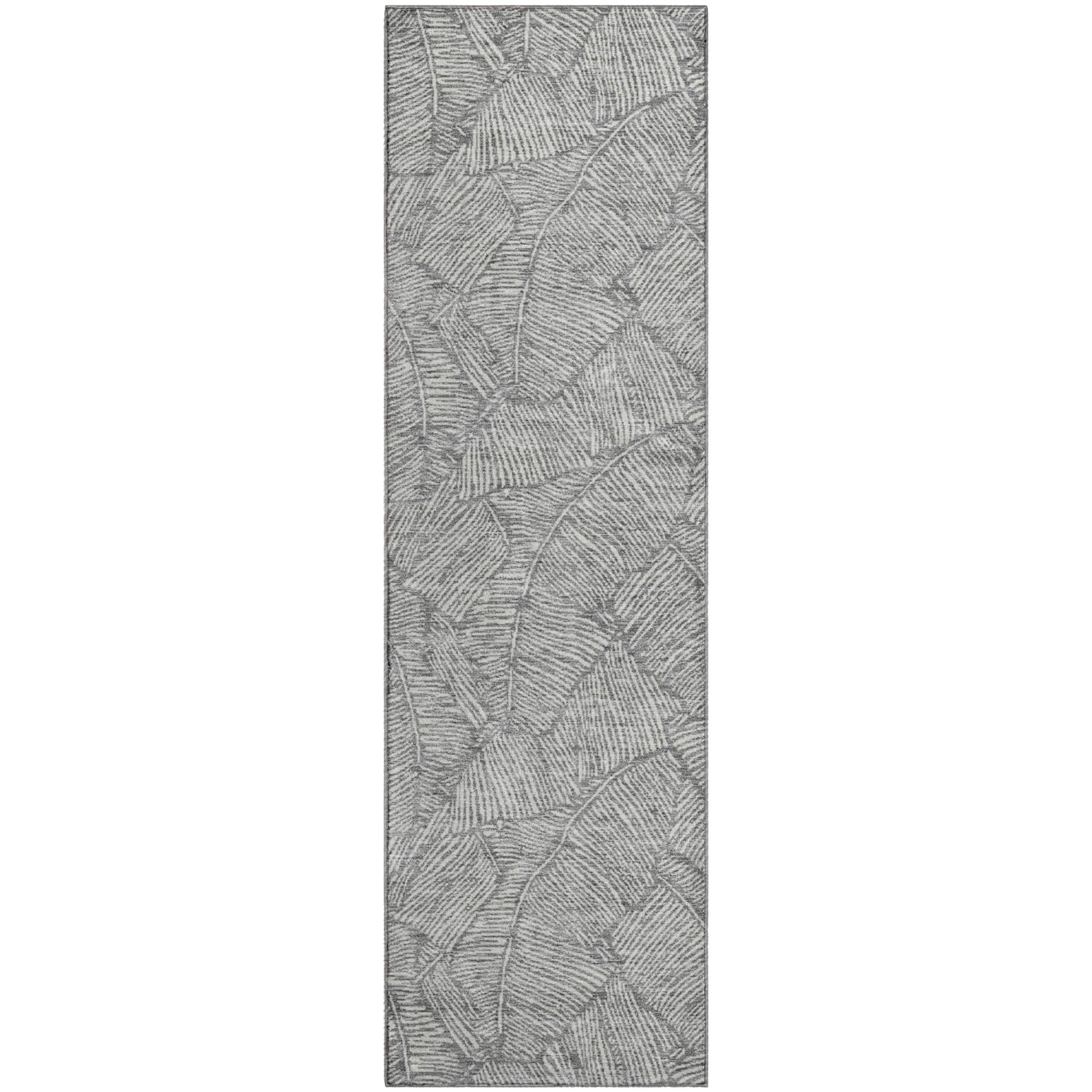 Dubrovnik Machine Washable Transitional Gray Rug 2'3" x 7'6" #shape_Runner