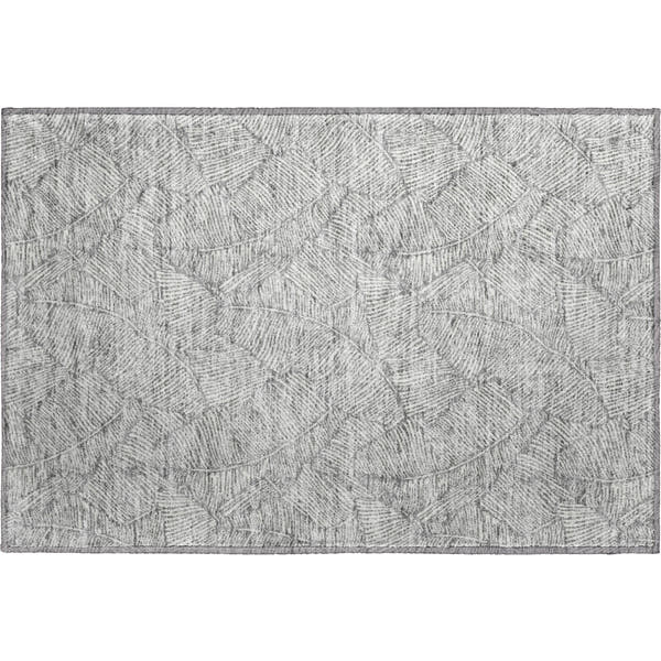 Dubrovnik Machine Washable Transitional Gray Rug 1'8" x 2'6"