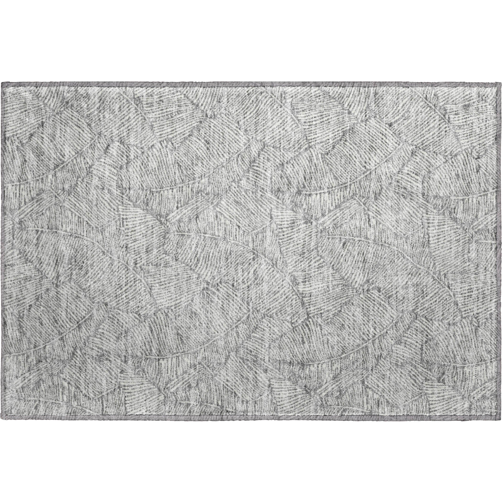 Dubrovnik Machine Washable Transitional Gray Rug 1'8" x 2'6" #shape_Rectangle