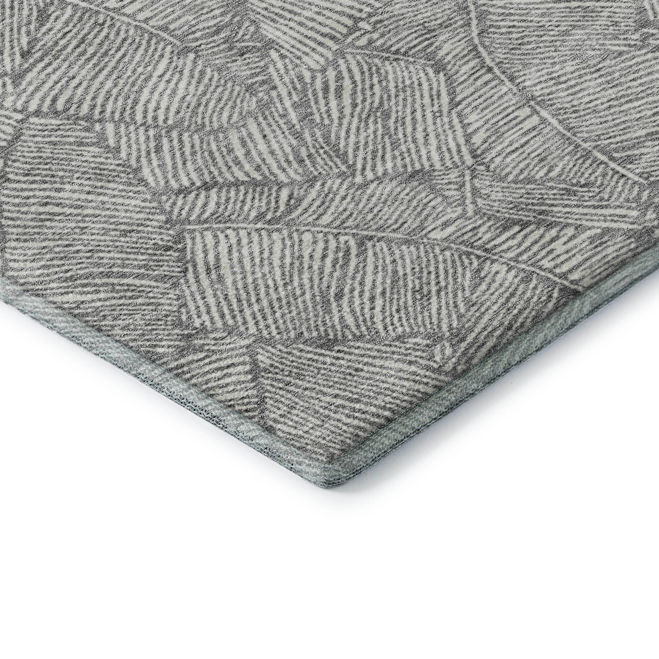 Dubrovnik Machine Washable Transitional Gray Rug 1'8" x 2'6" #shape_Rectangle
