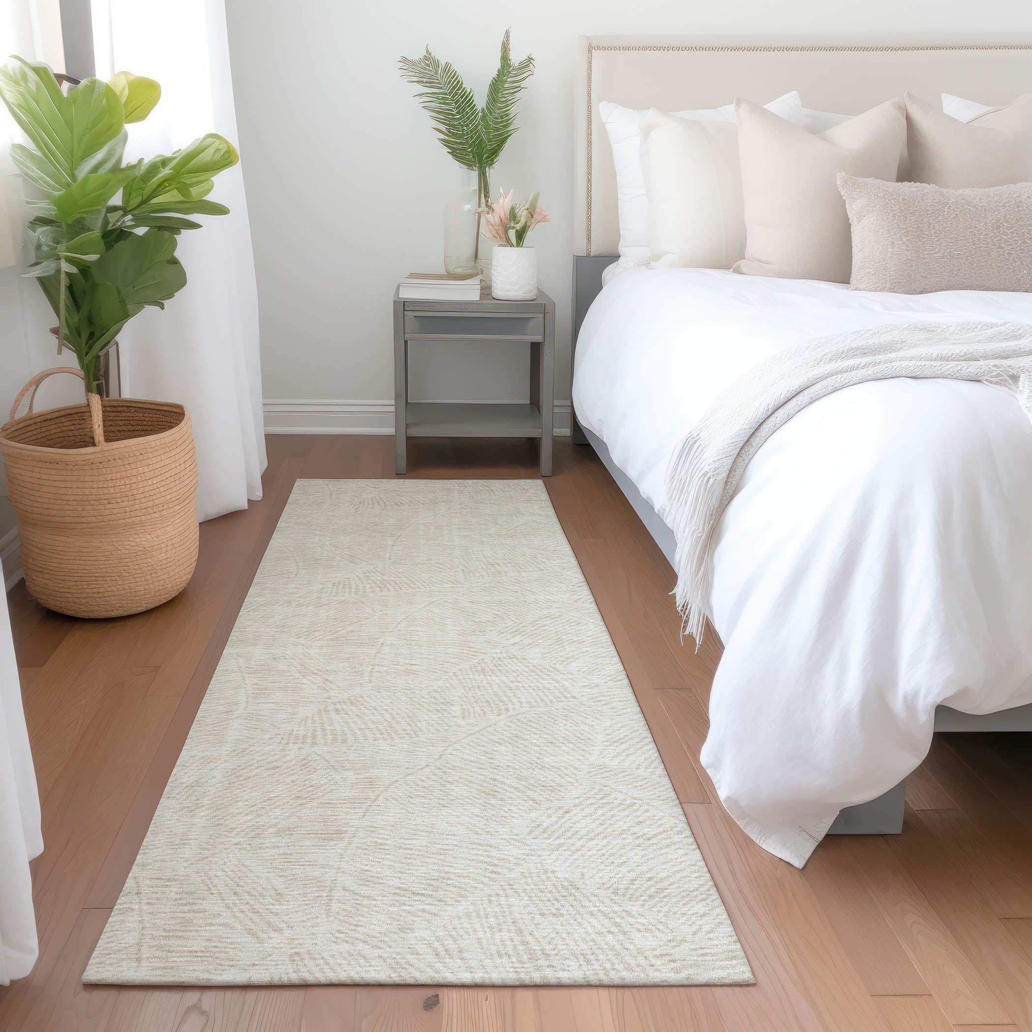Dubrovnik Machine Washable Transitional Ivory Rug 2'3" x 7'6" #shape_Runner