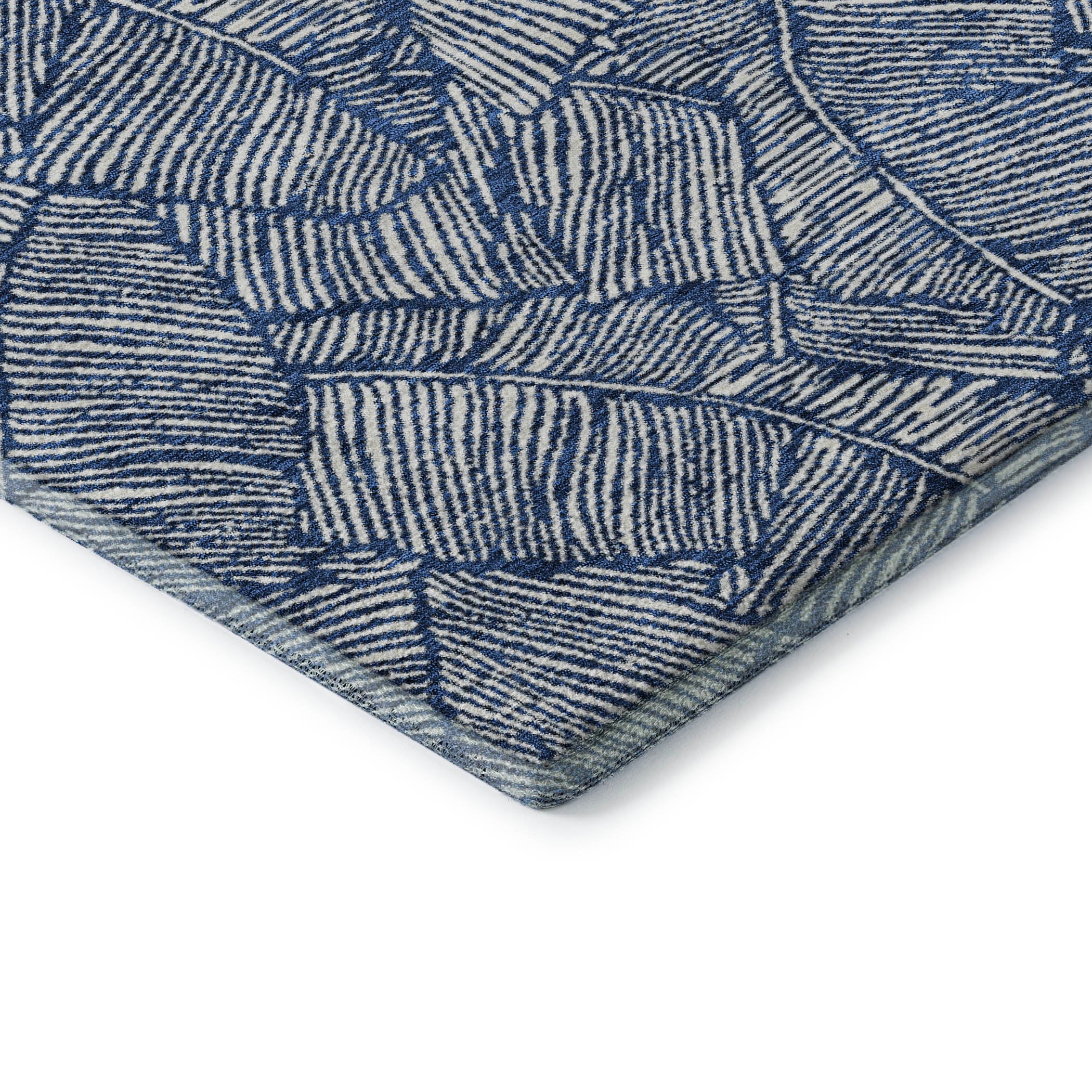 Dubrovnik Machine Washable Transitional Navy Blue Rug 1'8" x 2'6" #shape_Rectangle