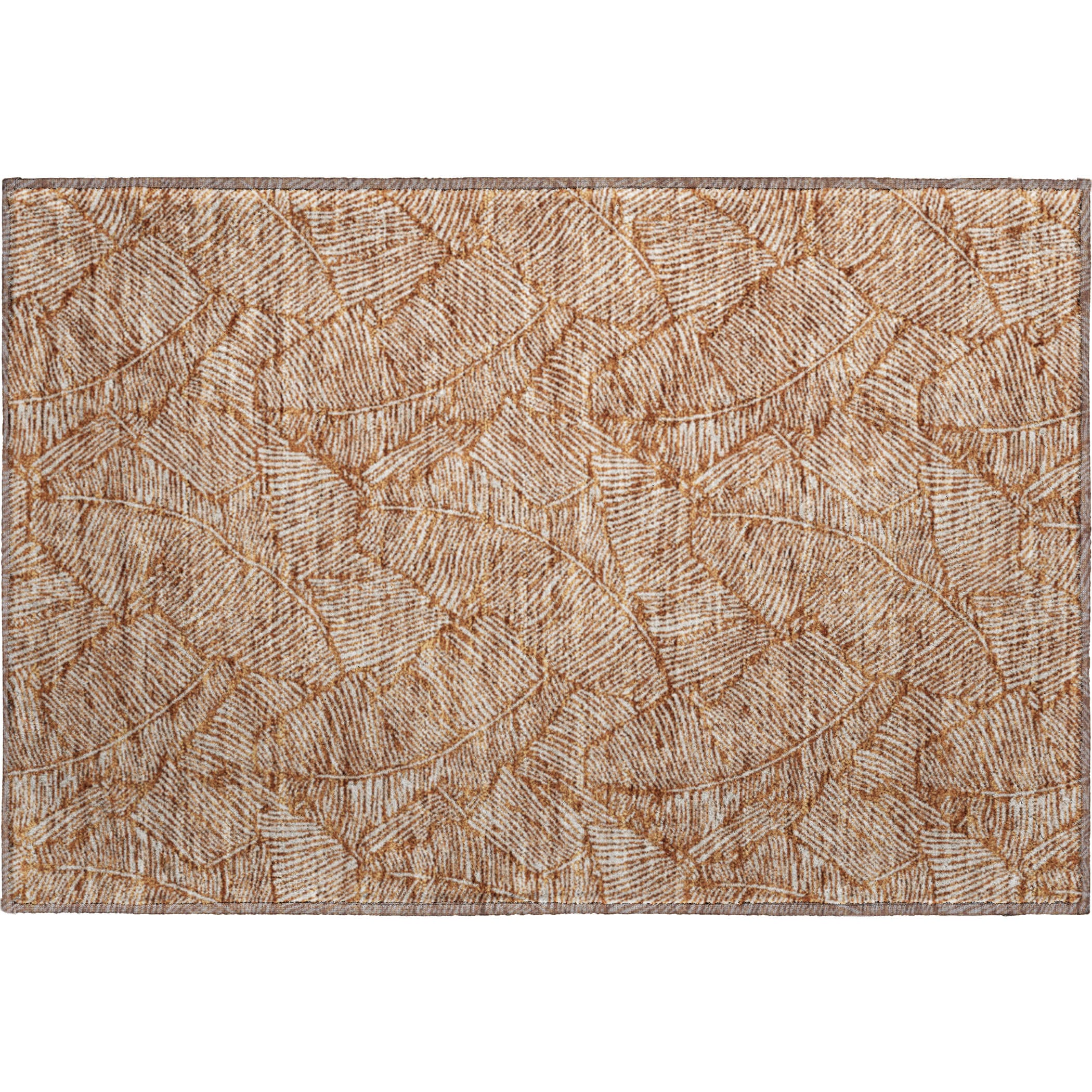 Dubrovnik Machine Washable Transitional Paprika Orange Rug 1'8" x 2'6" #shape_Rectangle