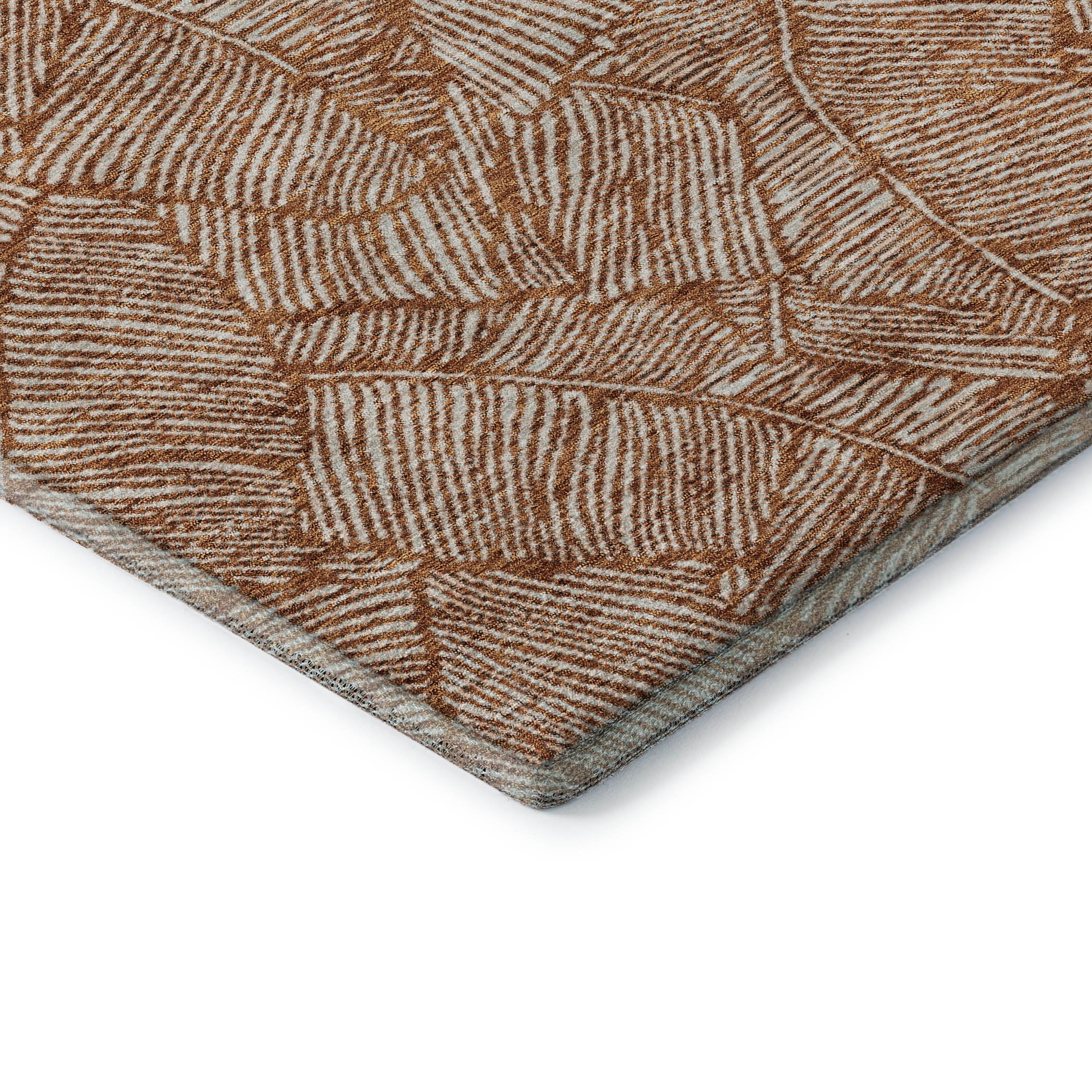 Dubrovnik Machine Washable Transitional Paprika Orange Rug 1'8" x 2'6" #shape_Rectangle