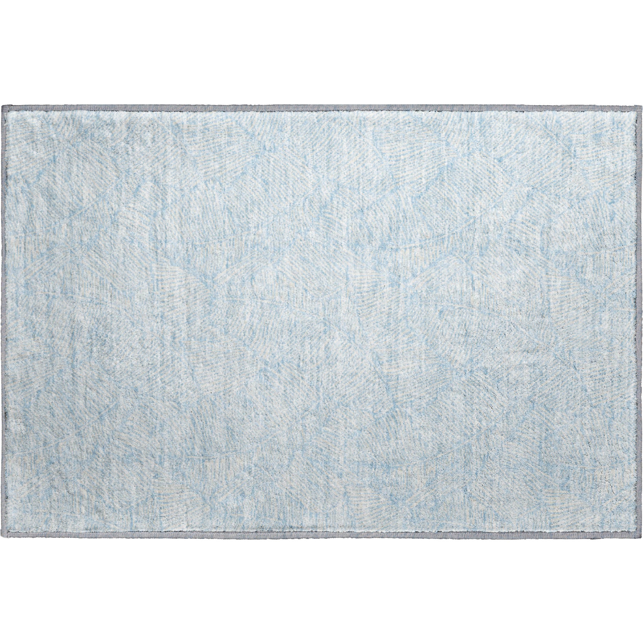 Dubrovnik Machine Washable Transitional Sky Blue Rug 1'8" x 2'6" #shape_Rectangle