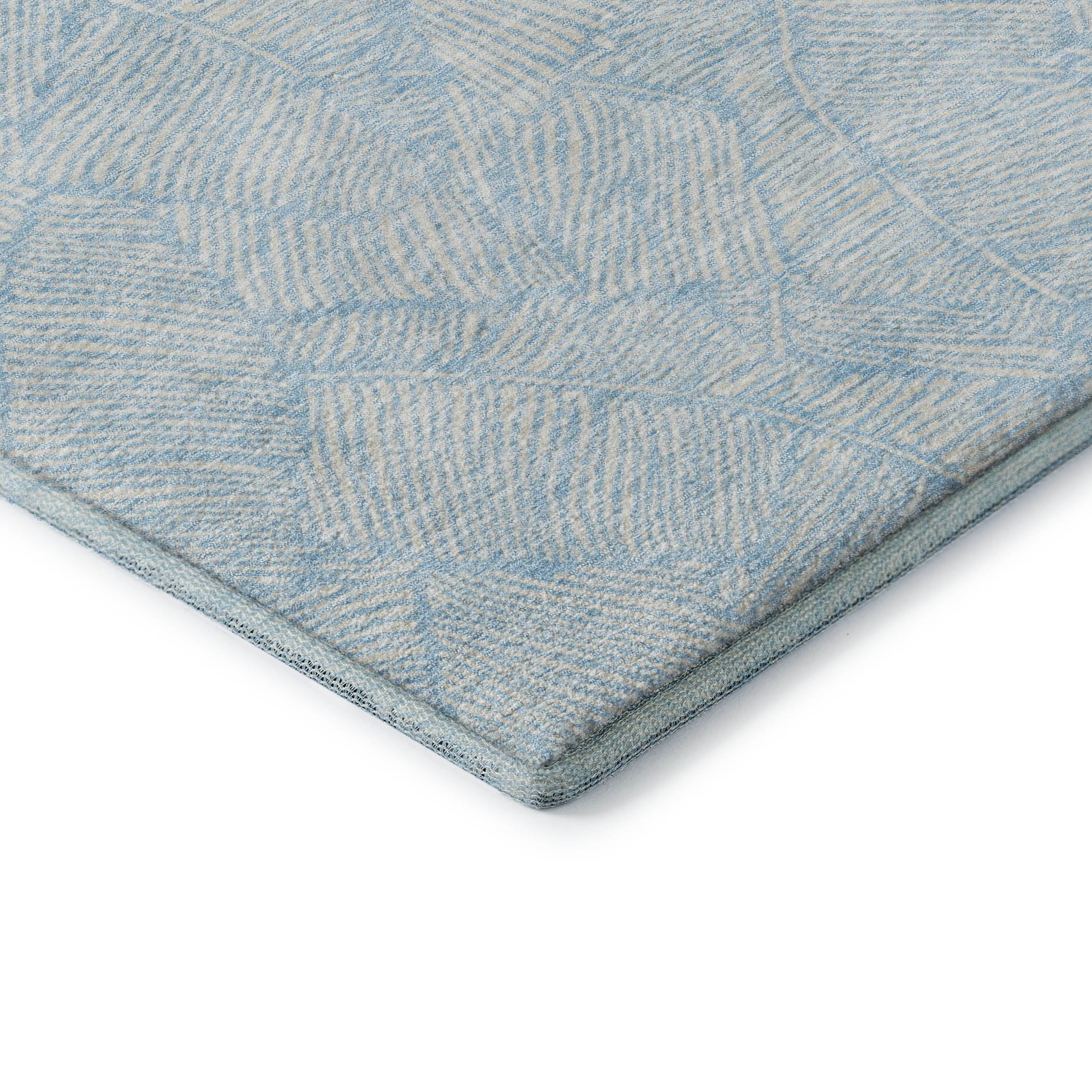 Dubrovnik Machine Washable Transitional Sky Blue Rug 1'8" x 2'6" #shape_Rectangle