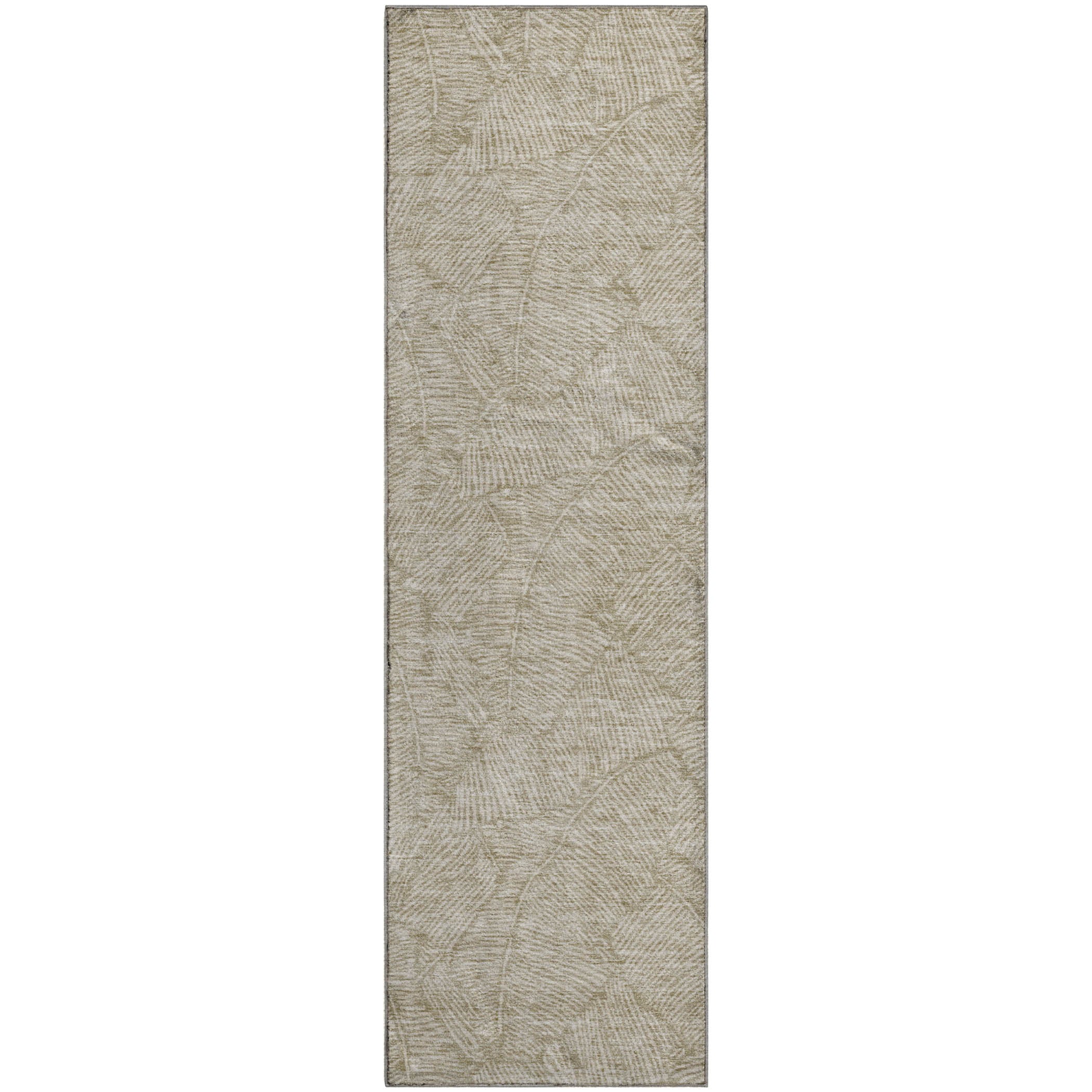Dubrovnik Machine Washable Transitional Taupe Brown Rug 2'3" x 7'6" #shape_Runner